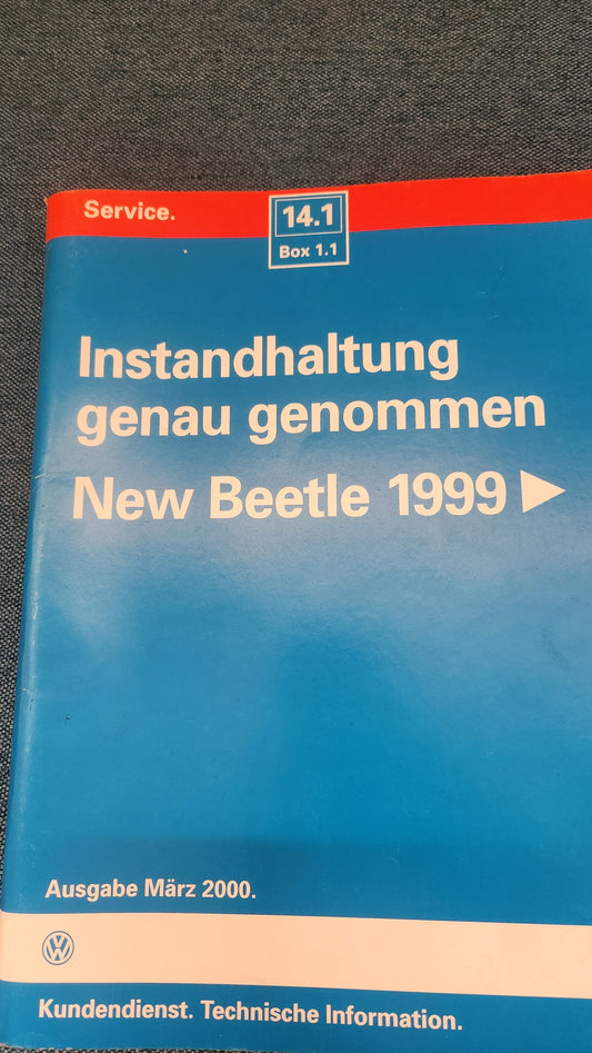 New Beetle Maintenance, specifically the Repair Guide and Workshop Manual