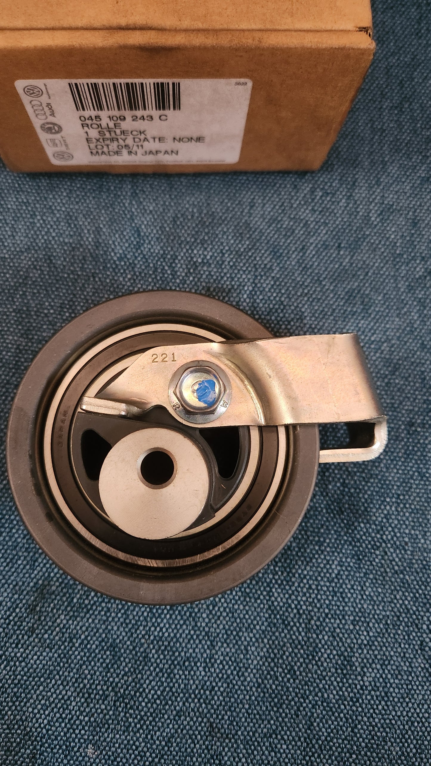 Tensioner Toothed Belt Audi A2/A3 8L/A4 B5/A6 C5/Passat 3B/BG/Lupo/Golf 4/Bora 045109243C Nos F4