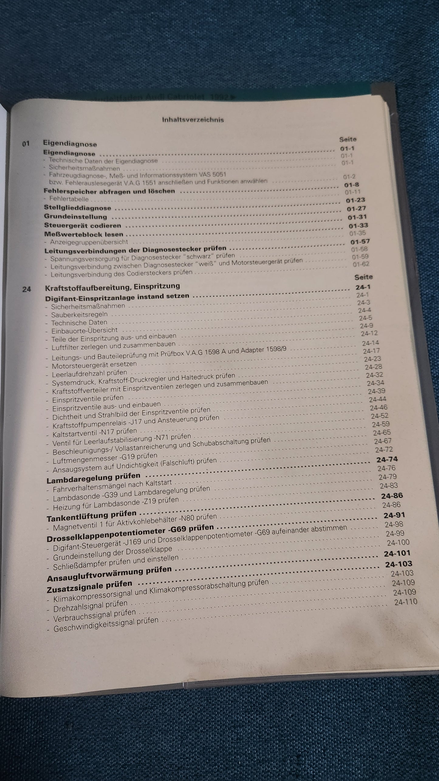 Audi 80 Typ89 Cabriolet NG Motor Reparaturleitfaden Werkstattbuch