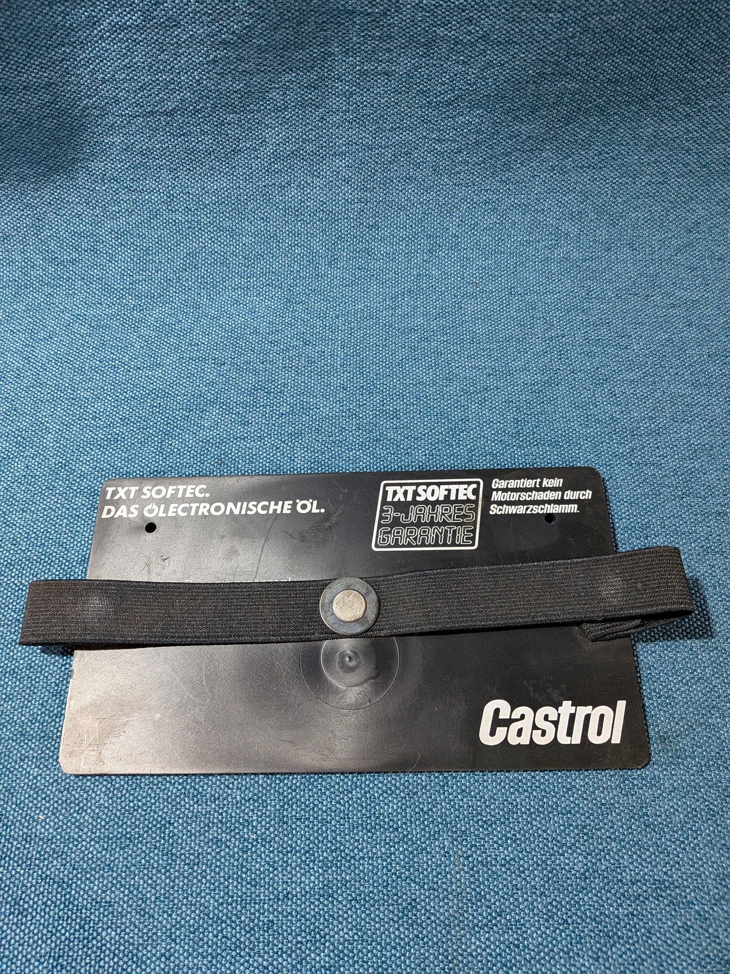 Öl Clip Klett Version Castrol Halteplatte NOS/Neu I1