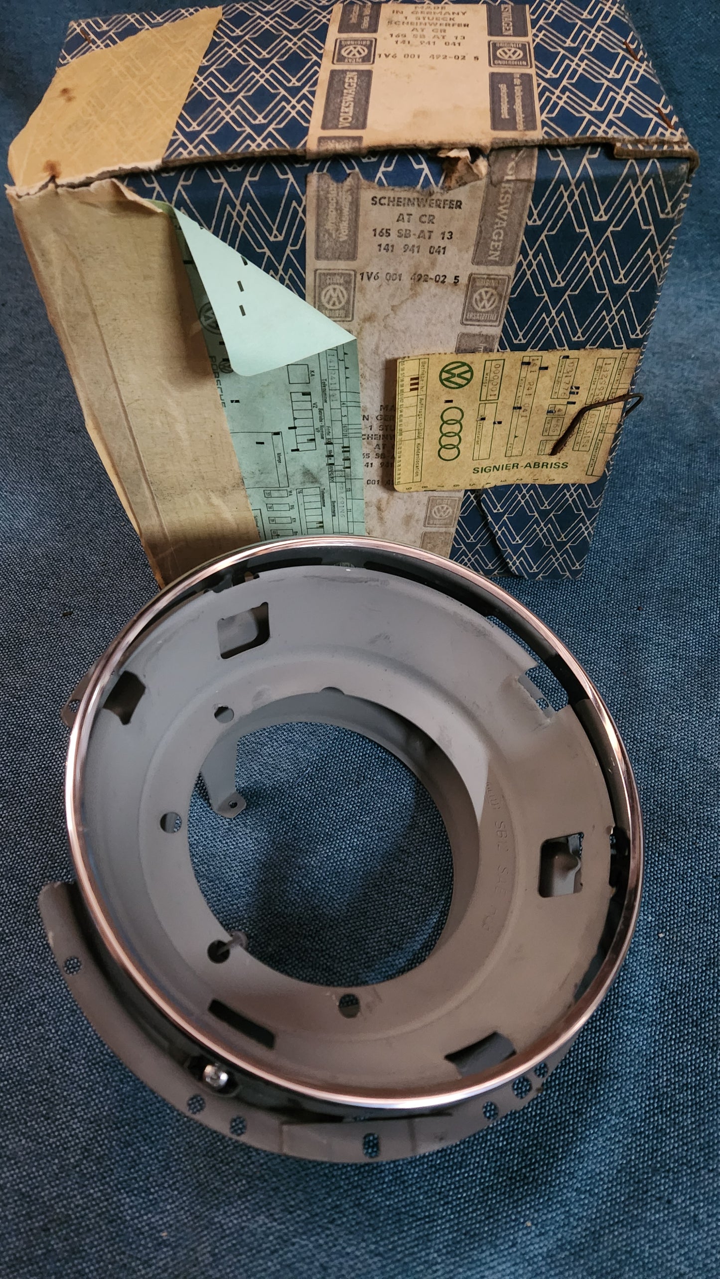 Vw Käfer T1 T2 T3 Typ1 Golf 1 Karmann Ghia Scheinwerfer 141941041 Nos E2