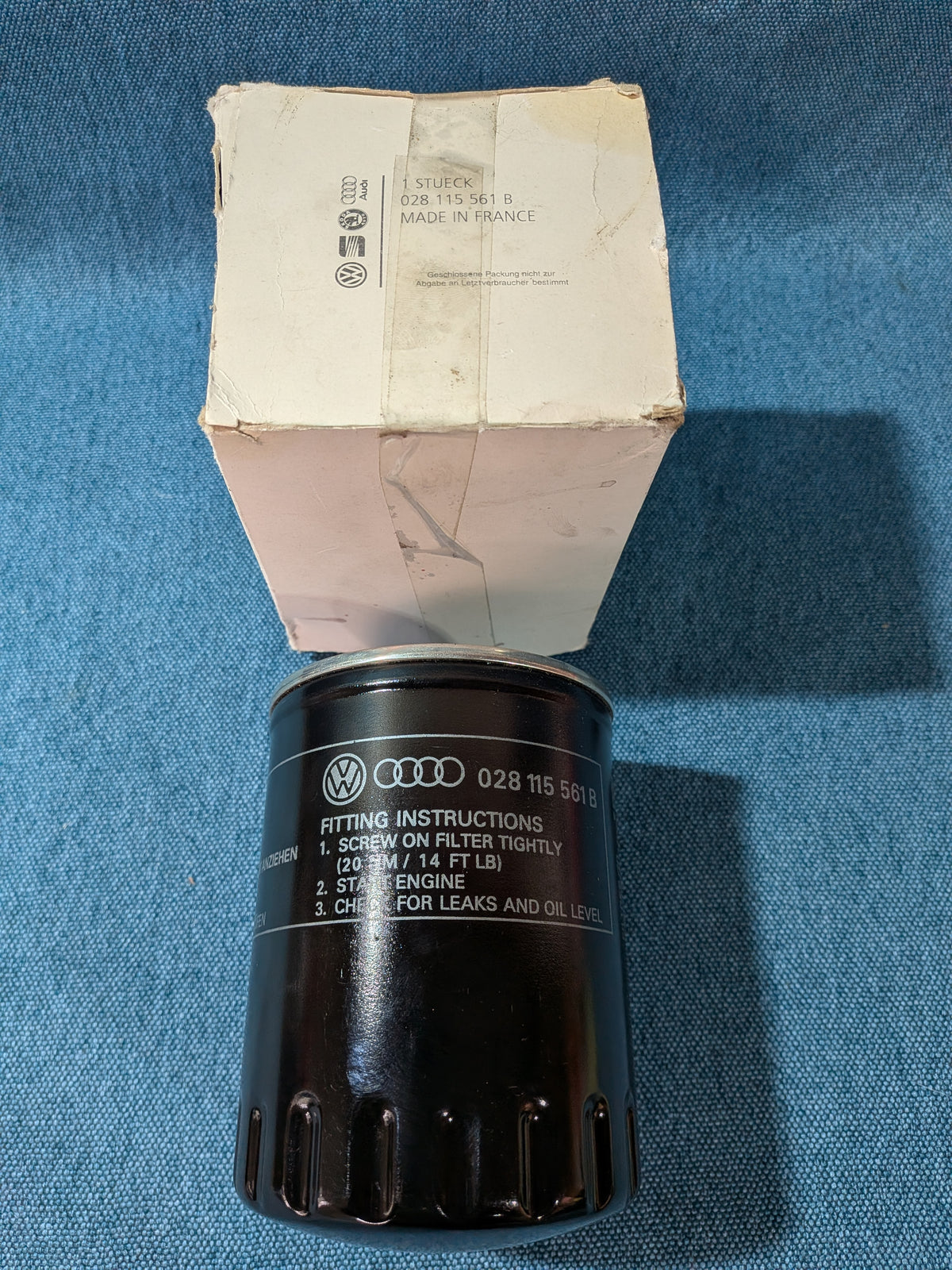 Oil Filter Golf 3/4/Vento/Cabrio/Passat B4/Polo 6N/Sharan/T4 Bus 028115561B NOS F10