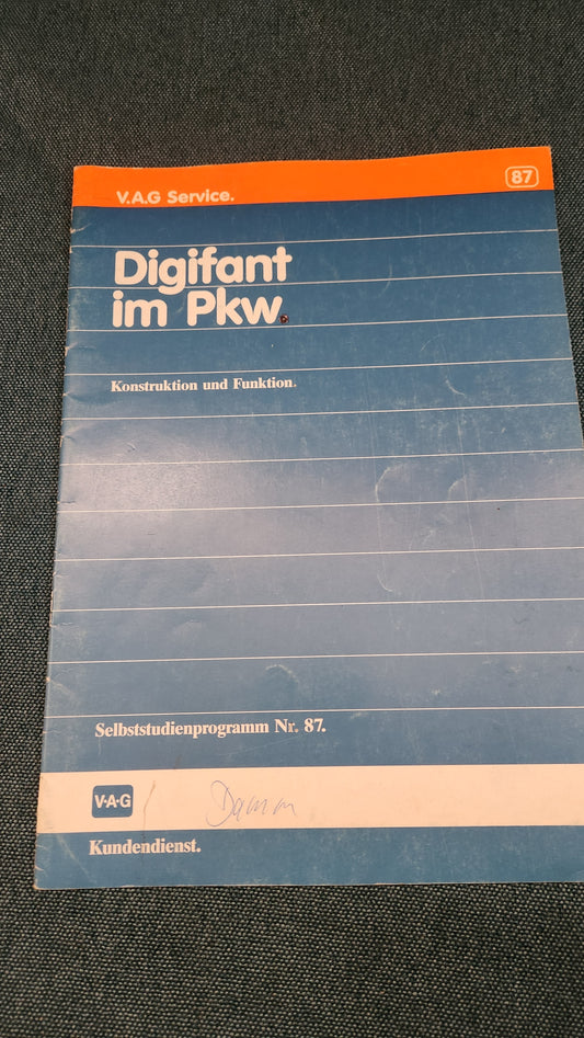 Digifant in the car self-study program No. 87 Workshop manual repair guide