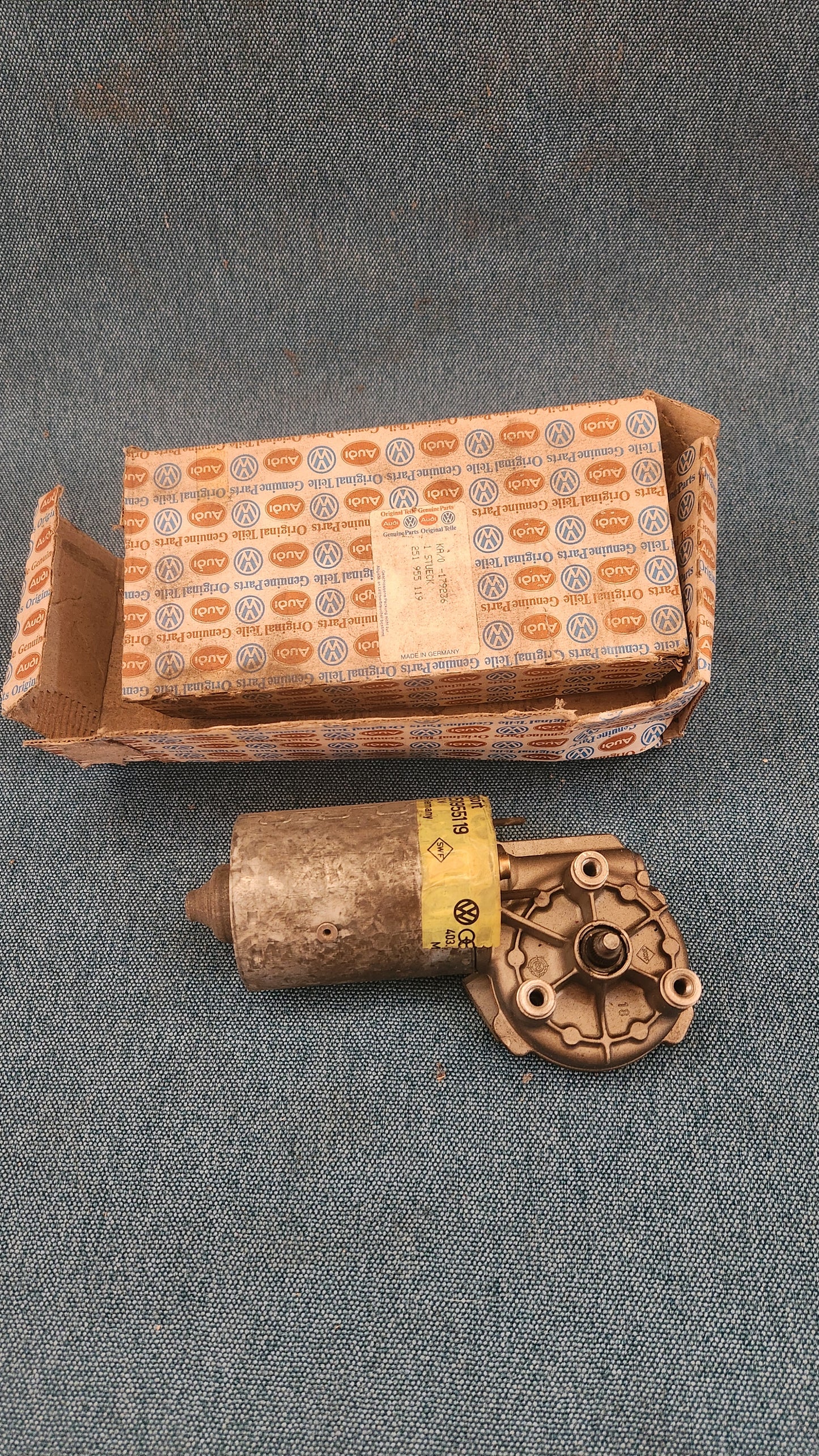 Scheibenwischermotor T3 Bus/Golf/Jetta/2/Polo 2/86C Passat 32B B2 251955119 NOS G3