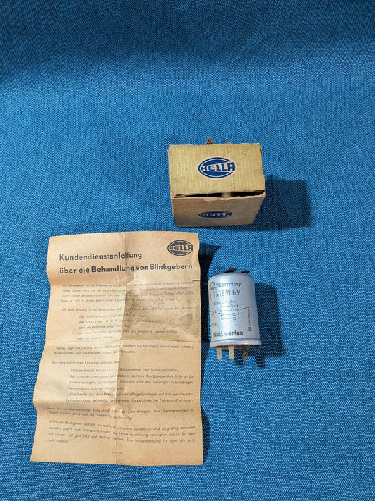 Relé intermitente Hella T1/T2 Bus/Escarabajo 91MS1J2x18W NOS G9