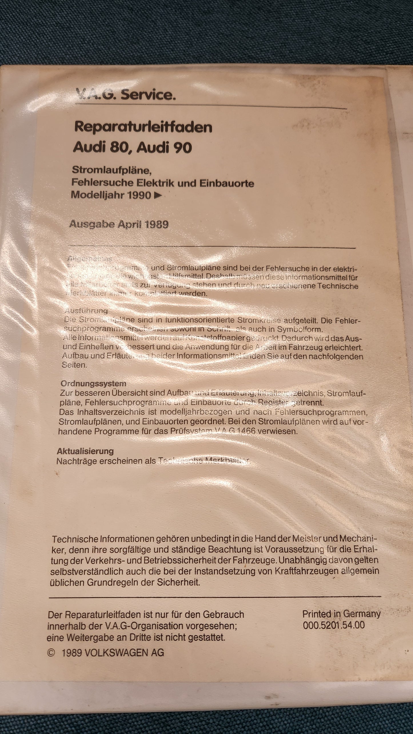 Audi 80/90 B3 Reparaturleitfaden Werkstattbuch