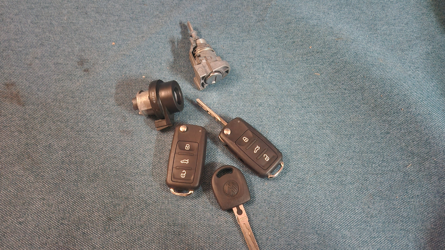 T5 Bus Transporter Key Set Blank Lock Set 8E0905855A New A2
