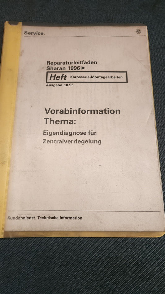 Sharan Karosserie Montagearbeiten Reparaturleitfaden Werkstattbuch