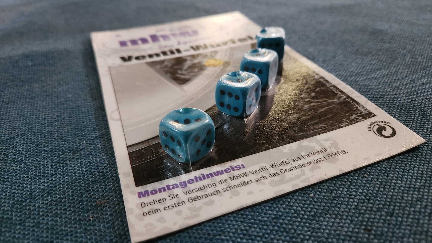 MHW Ventilkappe Würfel Türkis Nos Universal