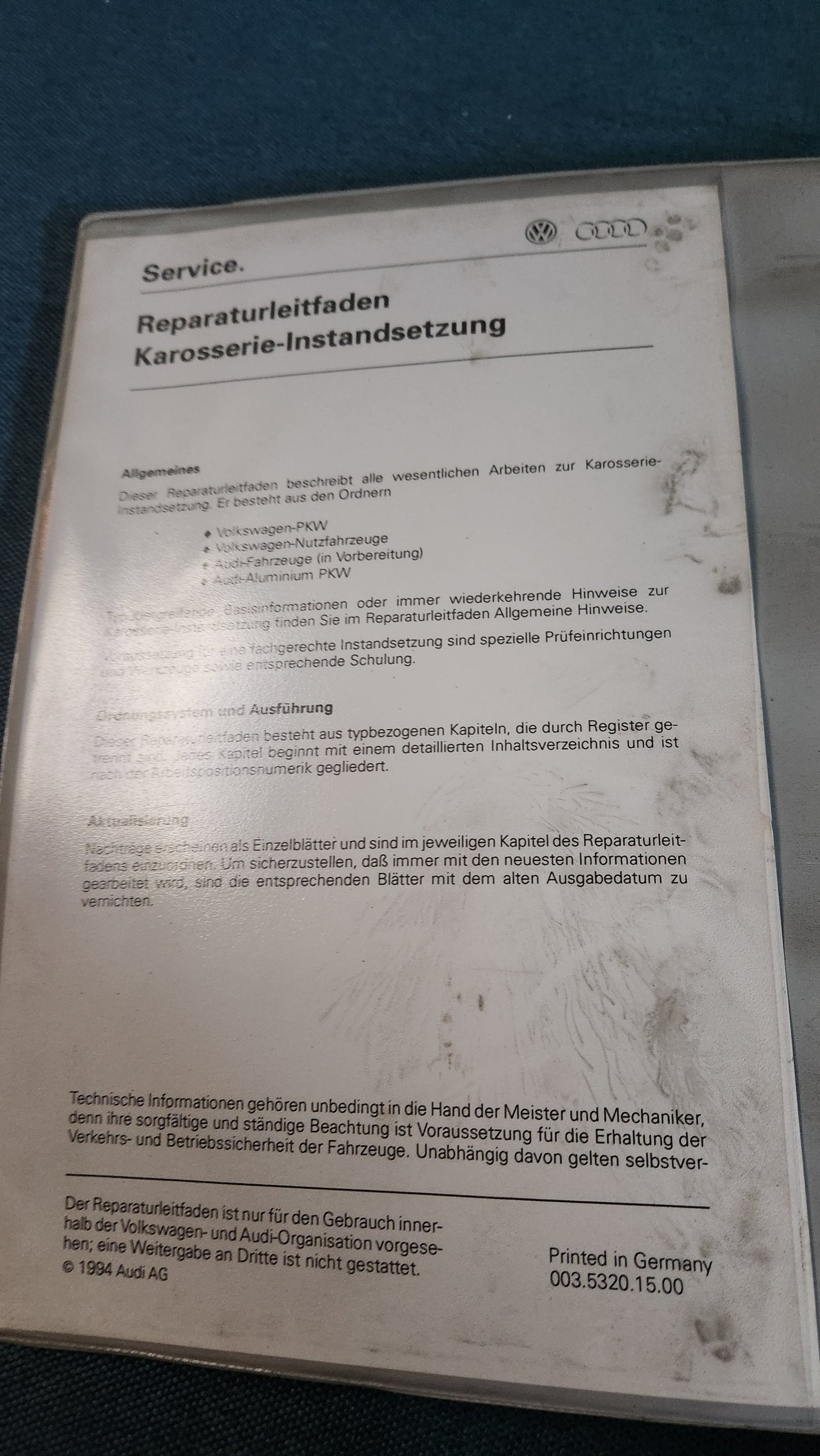 Audi A8 D2 Karosserie Instandsetzung Reparaturleitfaden Werkstattbuch