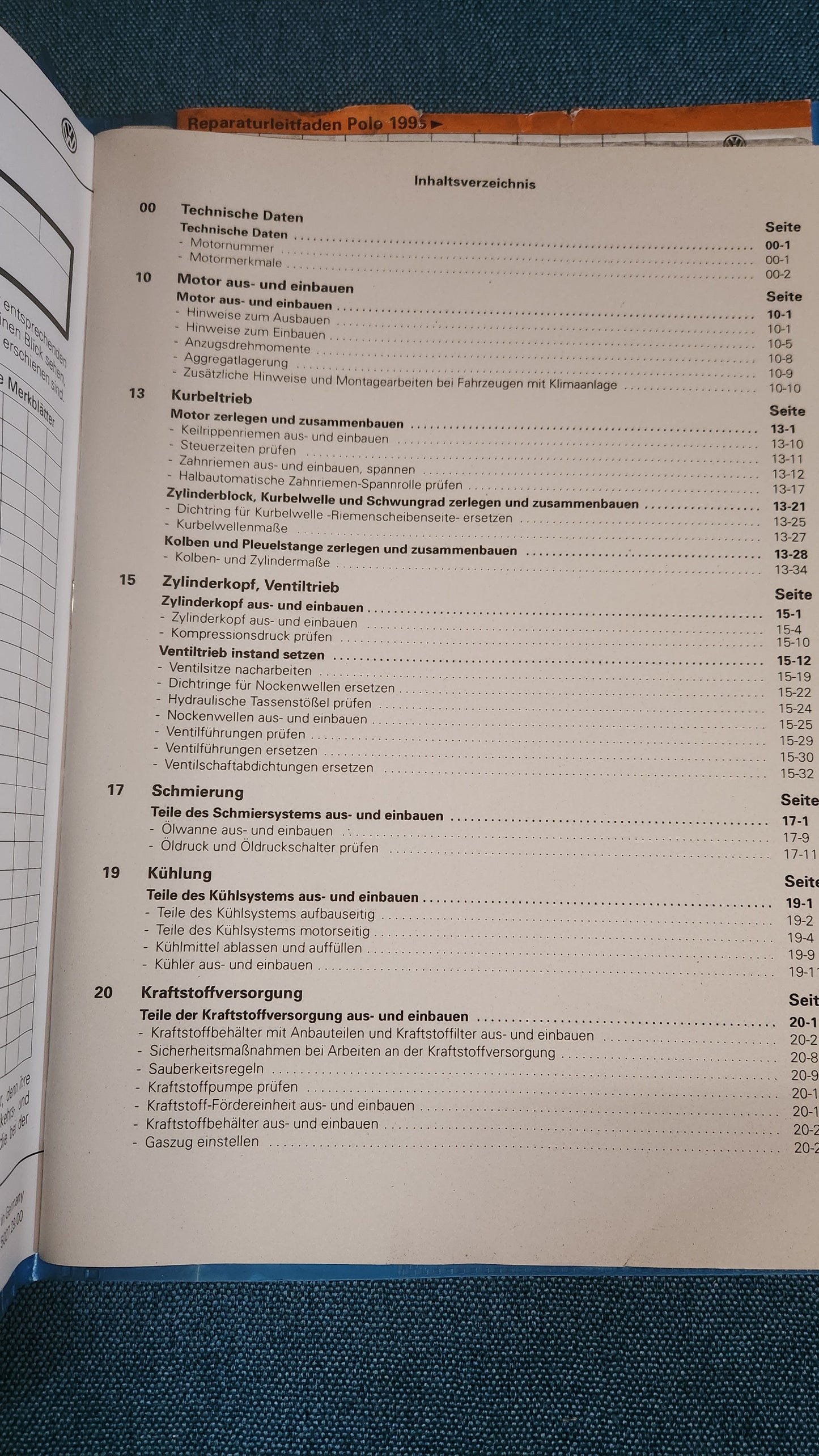 Polo 6N AFH Engine Repair Manual Workshop Manual