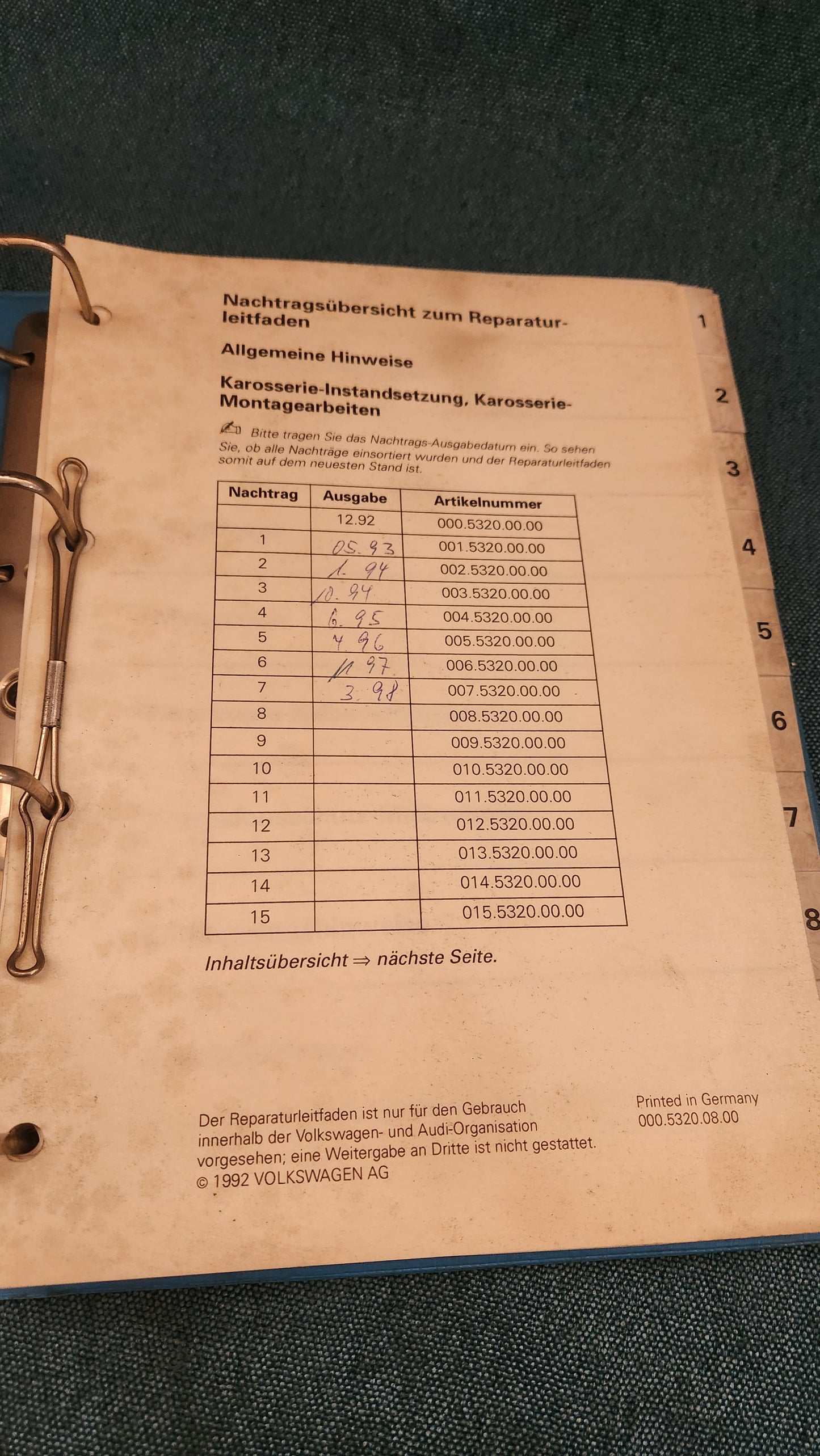 Karosserie Insatnsetzung/Montagearbeiten Reparaturleitfaden Werkstattbuch