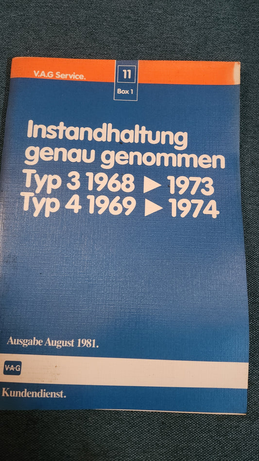 Type 3/4 Maintenance, specifically Repair Manual Workshop Manual