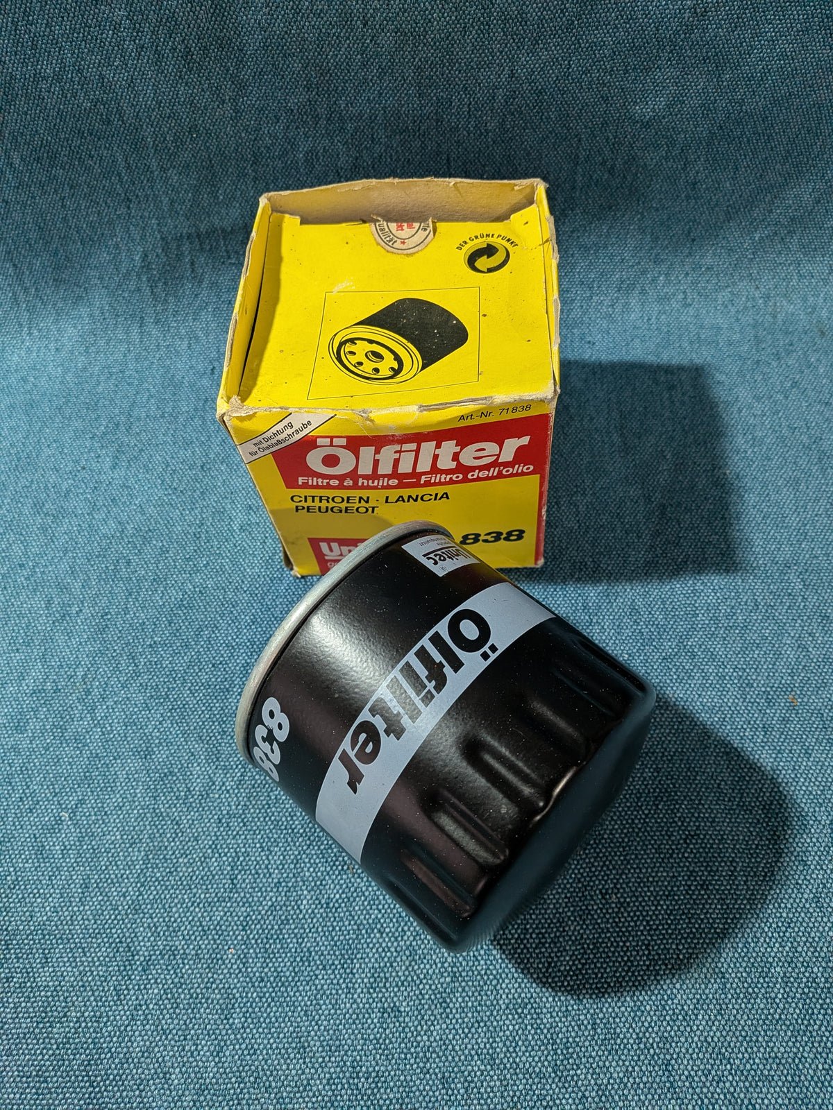 Oil Filter Unitec 838 Peugeot 104/204/205/304/305/504/505/604/Lancia Thema/Citroen BX 451103192 NOS/New F4