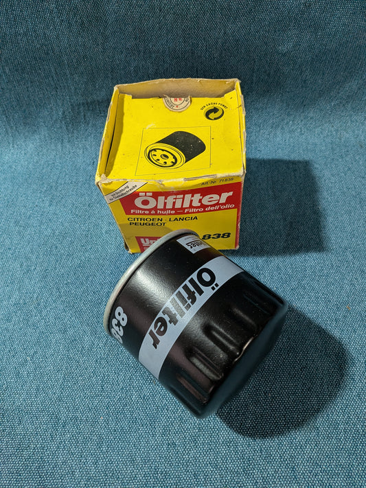 Oil Filter Unitec 838 Peugeot 104/204/205/304/305/504/505/604/Lancia Thema/Citroen BX 451103192 NOS/New F4