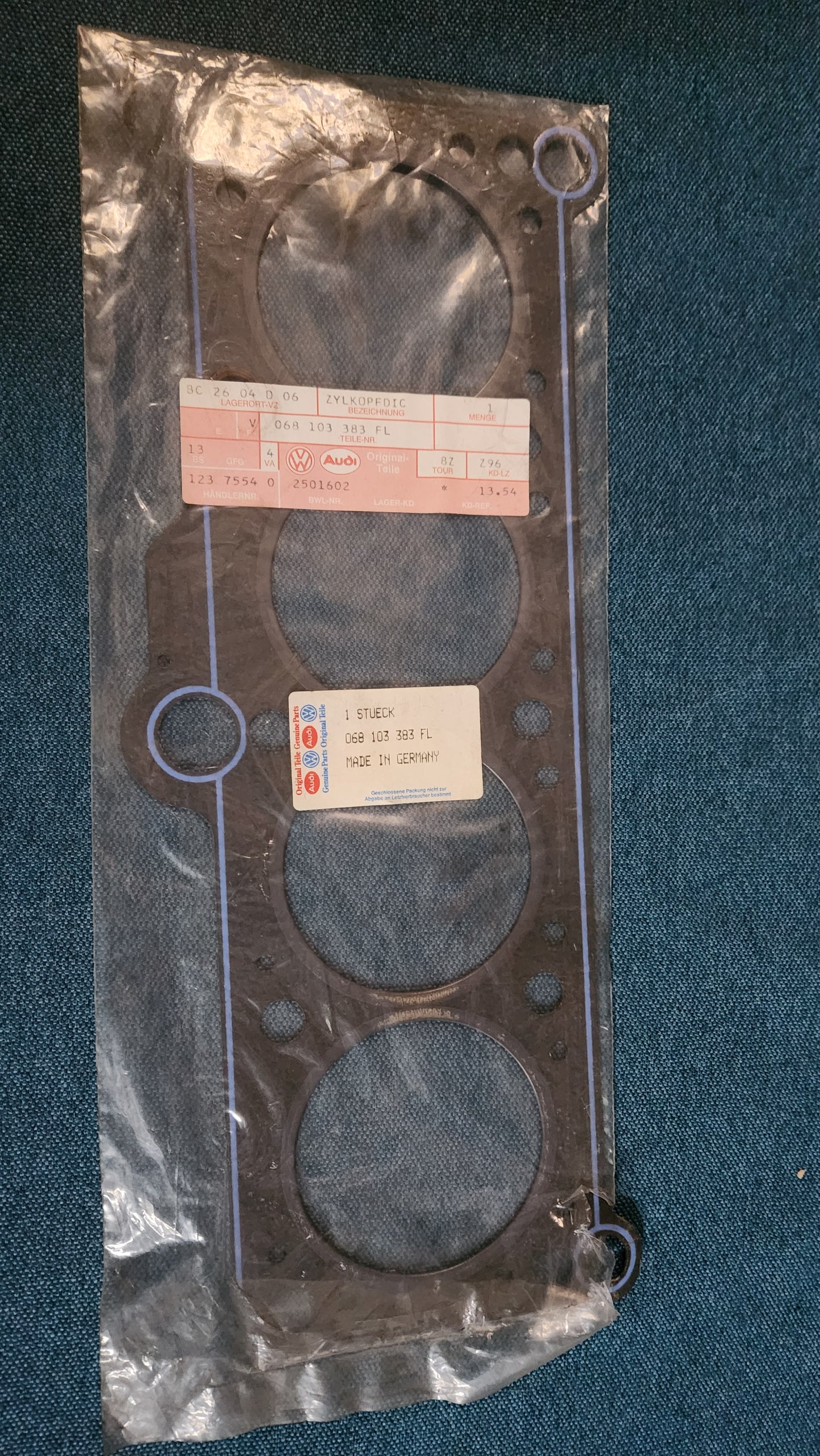 Cylinder Head Gasket T3 Bus 1.6D/TD 1 Hole JX CS 068103383FL Nos F4