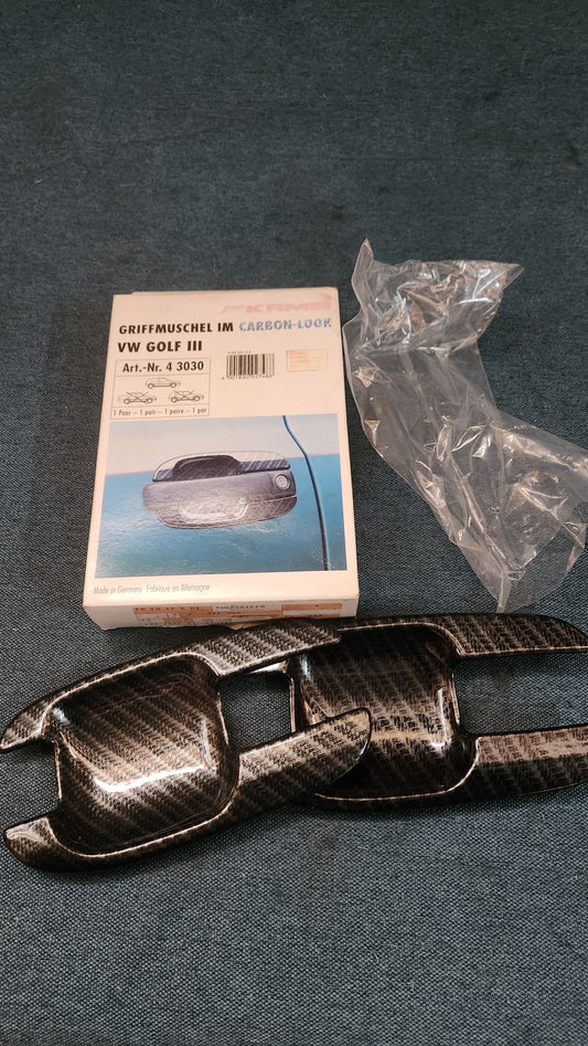 Golf 3 Kamei recessed handle in carbon look 43030 without mounting hardware, material NOS G7