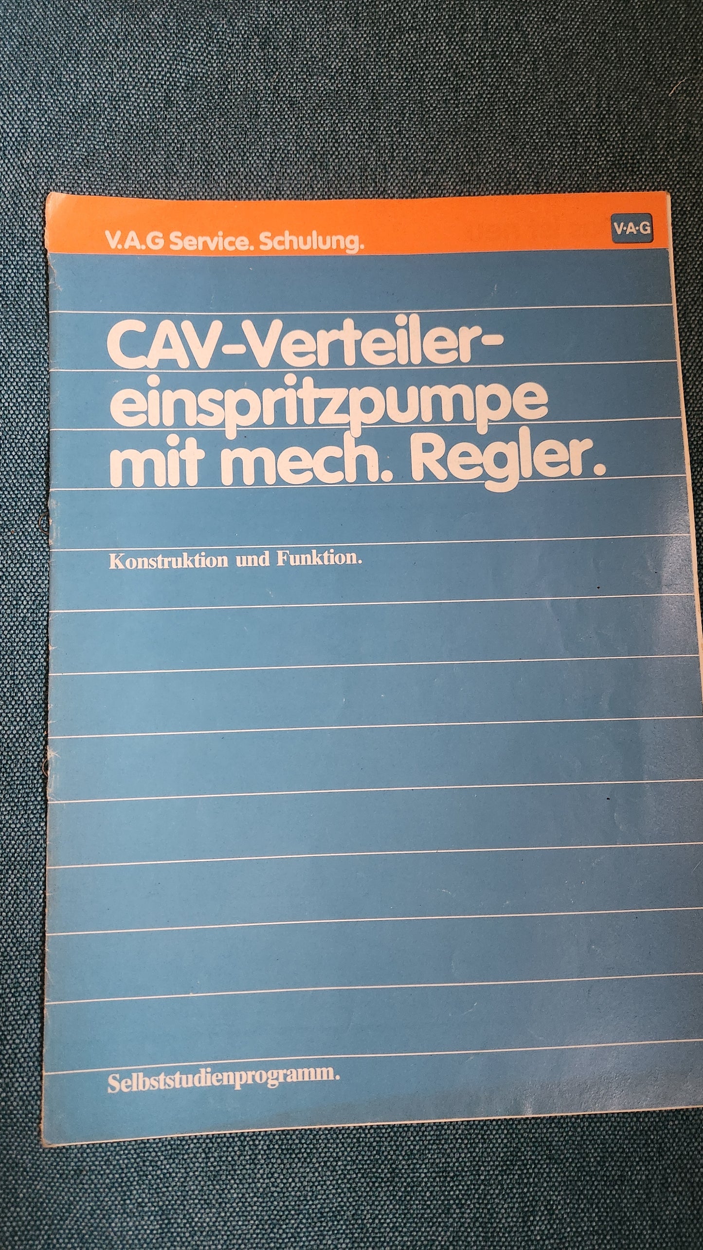 CAV-Verteiler-einspritzpumpe mit mechanischem Regler  Selbststudienprogramm Werkstattbuch Reparaturleitfaden