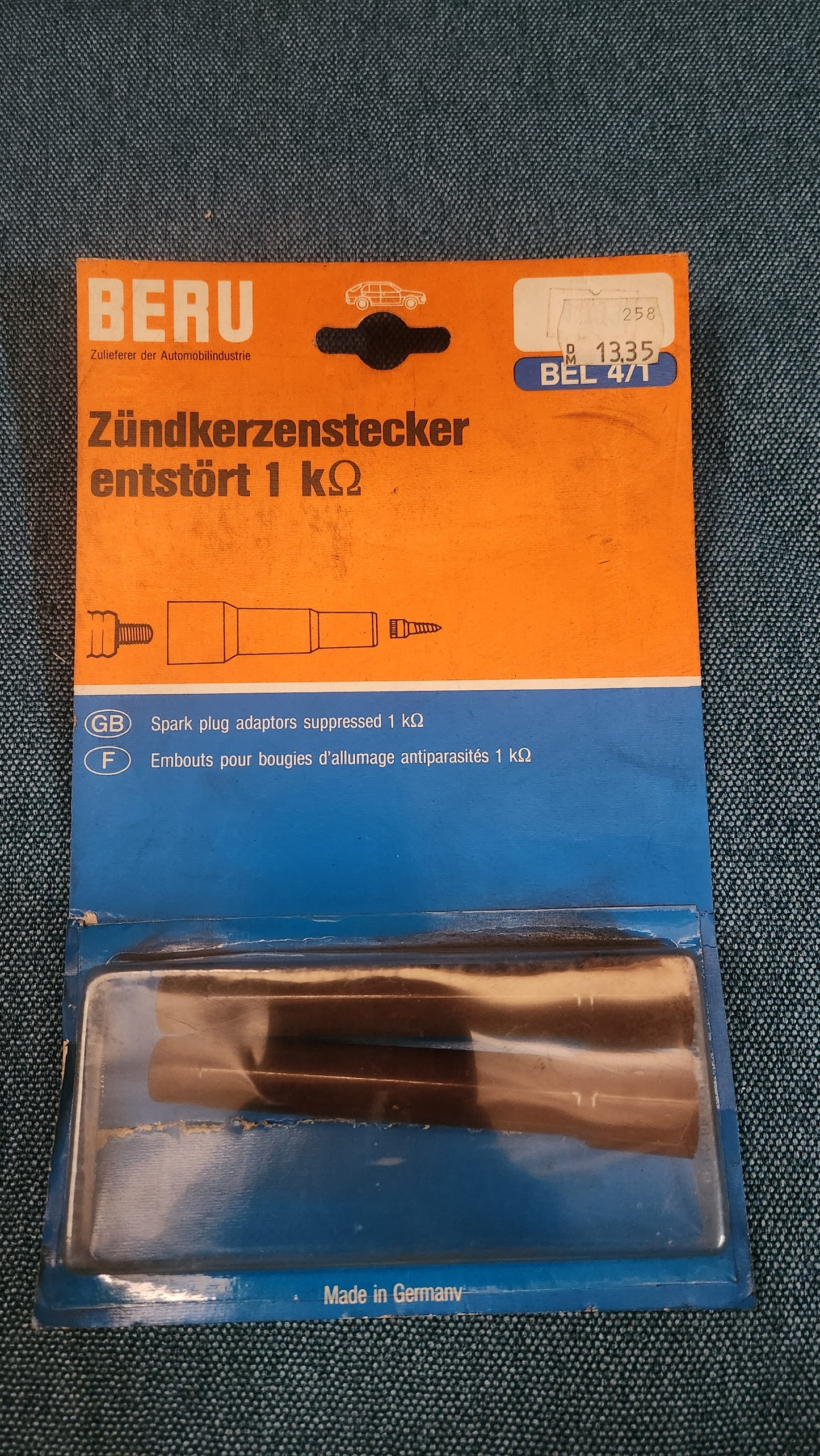 Zündkerzenstecker Beru BEL 4/1 Audi 80/B2/100 C2/Passat B1 0300031002 Nos/Neu N1