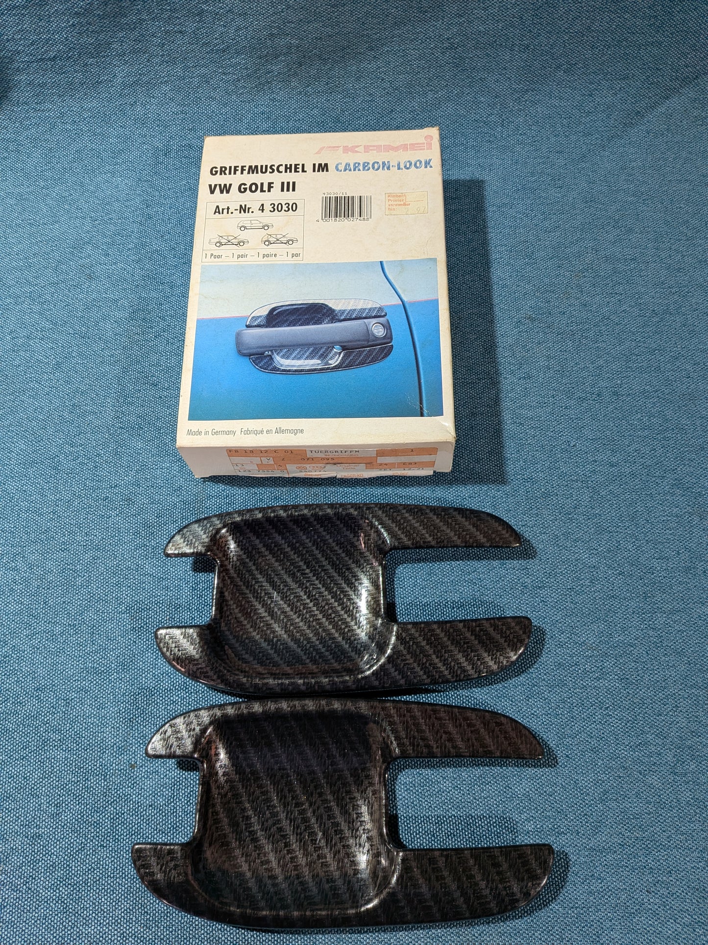 Carbon Kamei Door Handle Cover Golf 3 43030 Used A23
