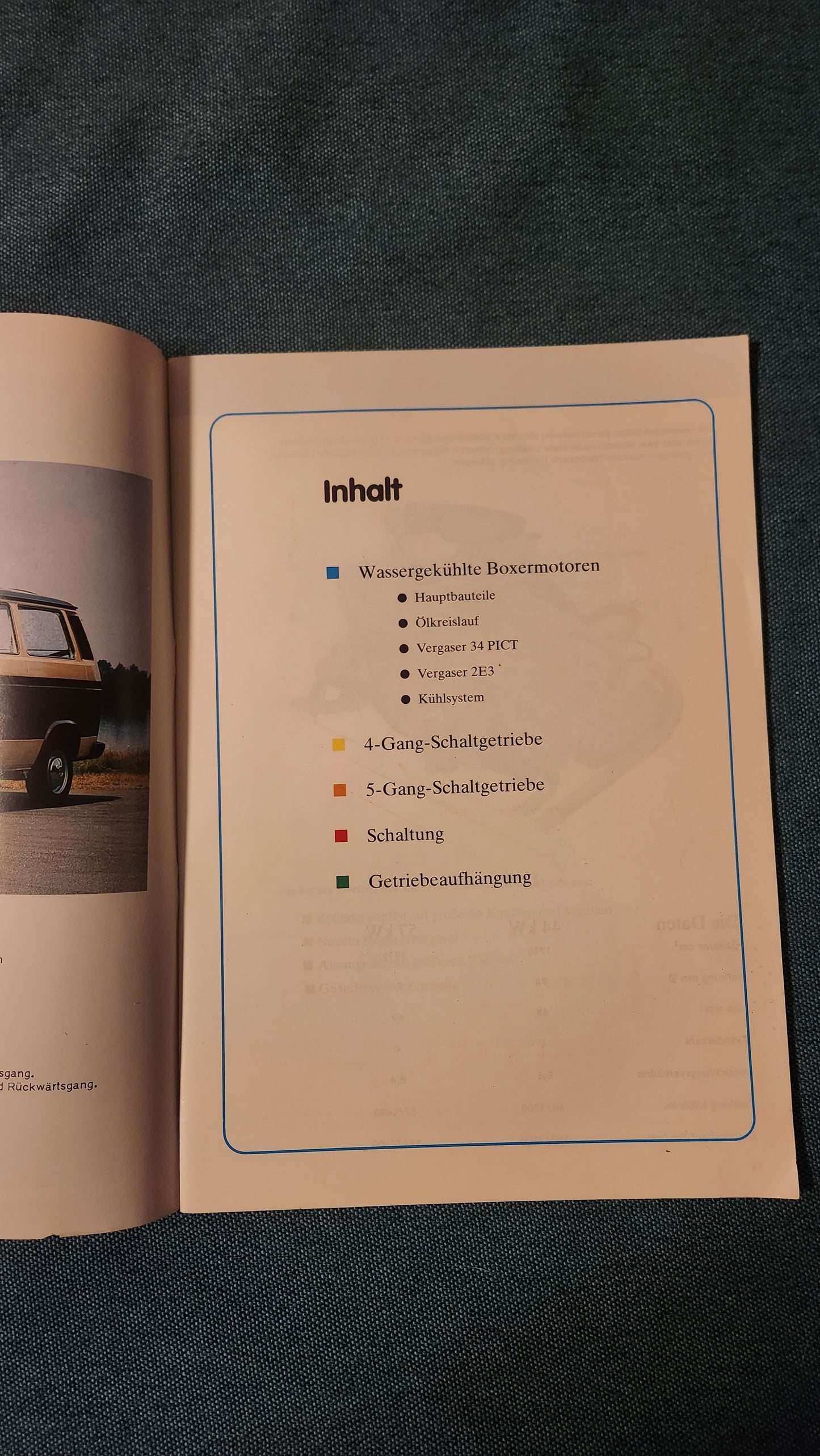Transporter T3 mit wassergekühltem Boxermotor Reparaturleitfaden Selbststudienprogramm  Werkstattbuch