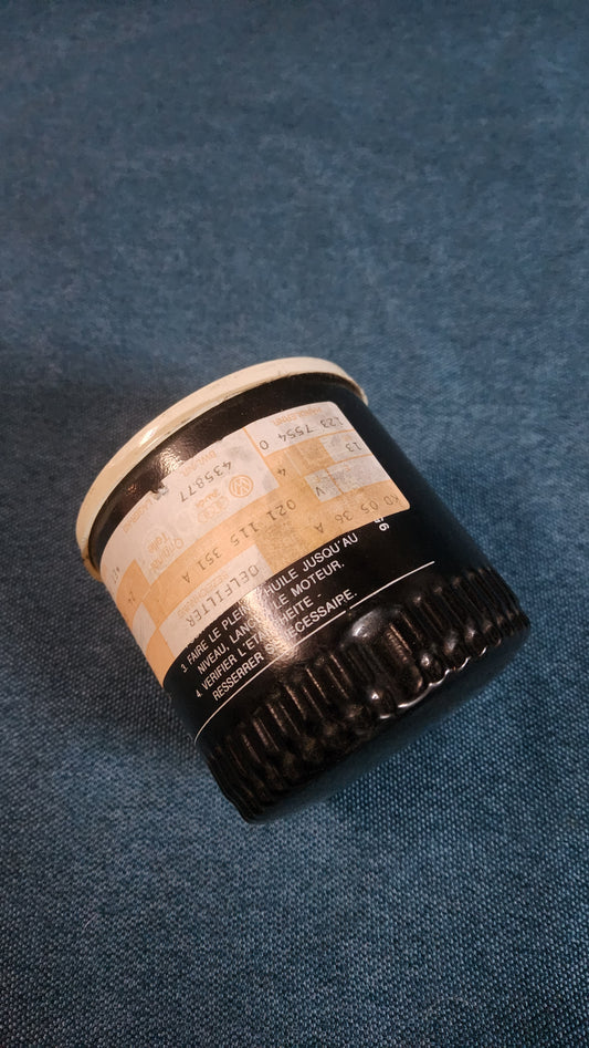 Oil filter T2/T3 Bus/Type4/Porsche 912/914 2.0L WBX 021115351A Nos F4