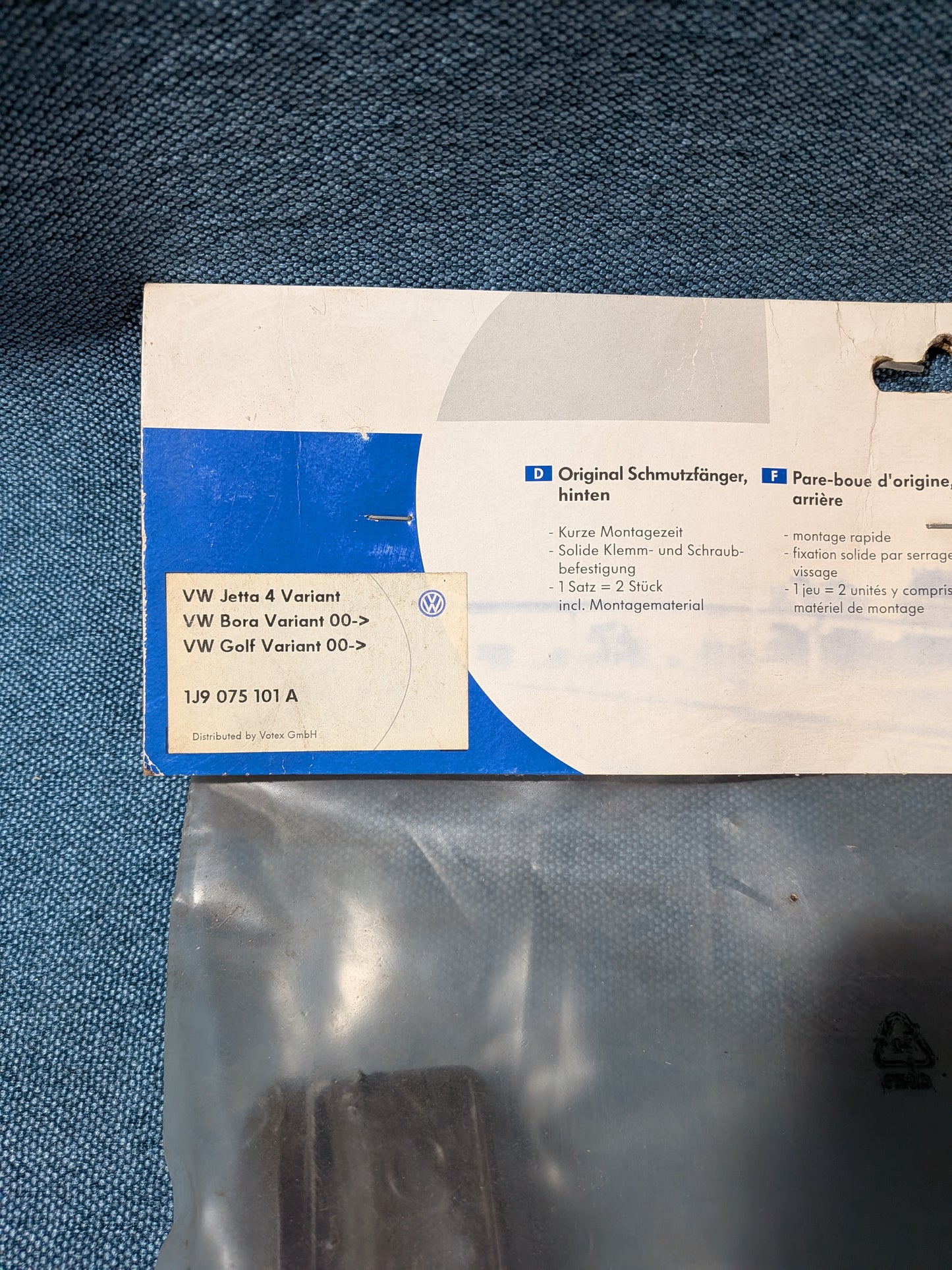 Mud Flap Golf4/Bora/Variant 1J9075101A NOS F8