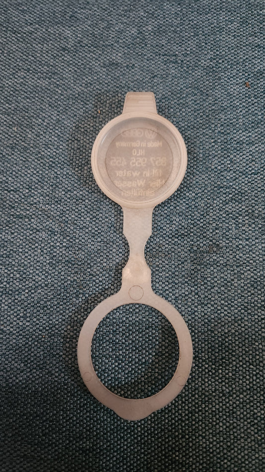 Deckel für Wischwasserbehälter Golf/Jetta/Scirocco/1/2/Caddy 14D/T3 Bus/Passat/B1/B2 857955455 Nos K2/N5