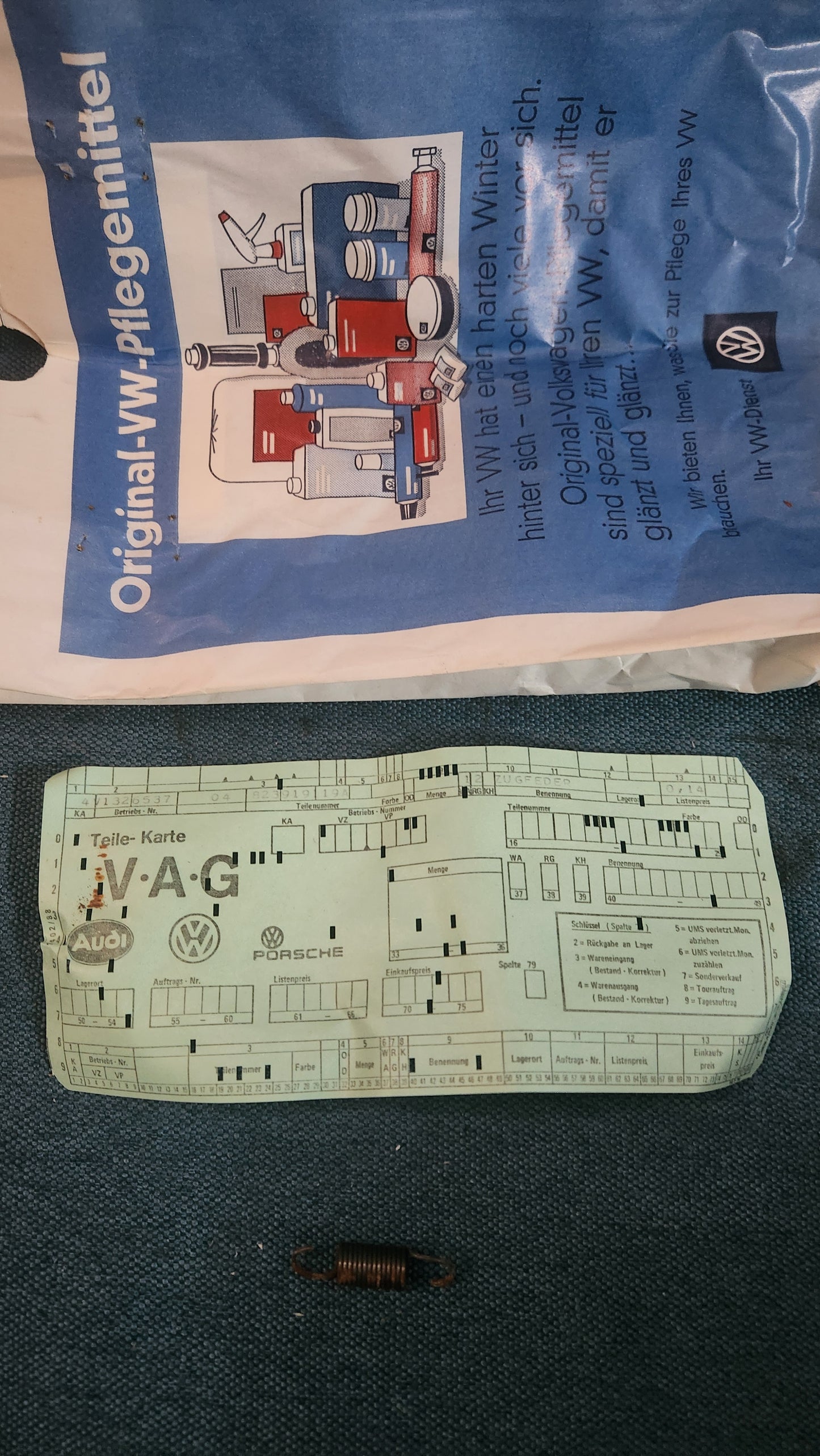 Feder Golf 1 2 Jetta 1 2 Caddy 14D Audi 80 B1 B2 Passat B1 B2 829919119A Nos S3