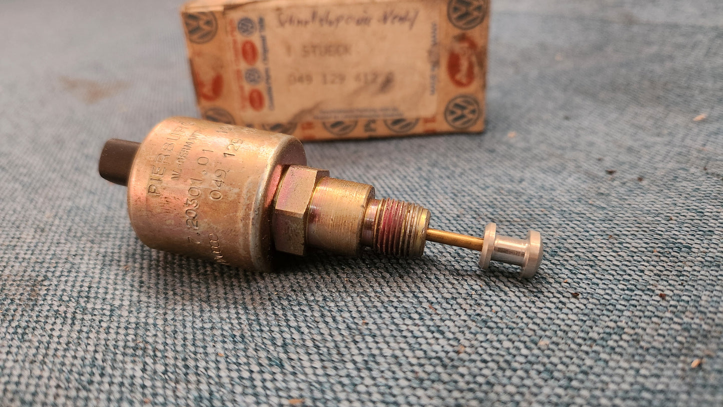 Idle cut-off valve / bypass valve, for carburetors T 1/2/3 Golf 1 Caddy Jetta 1 Beetle Type 1 049129412C Nos A3