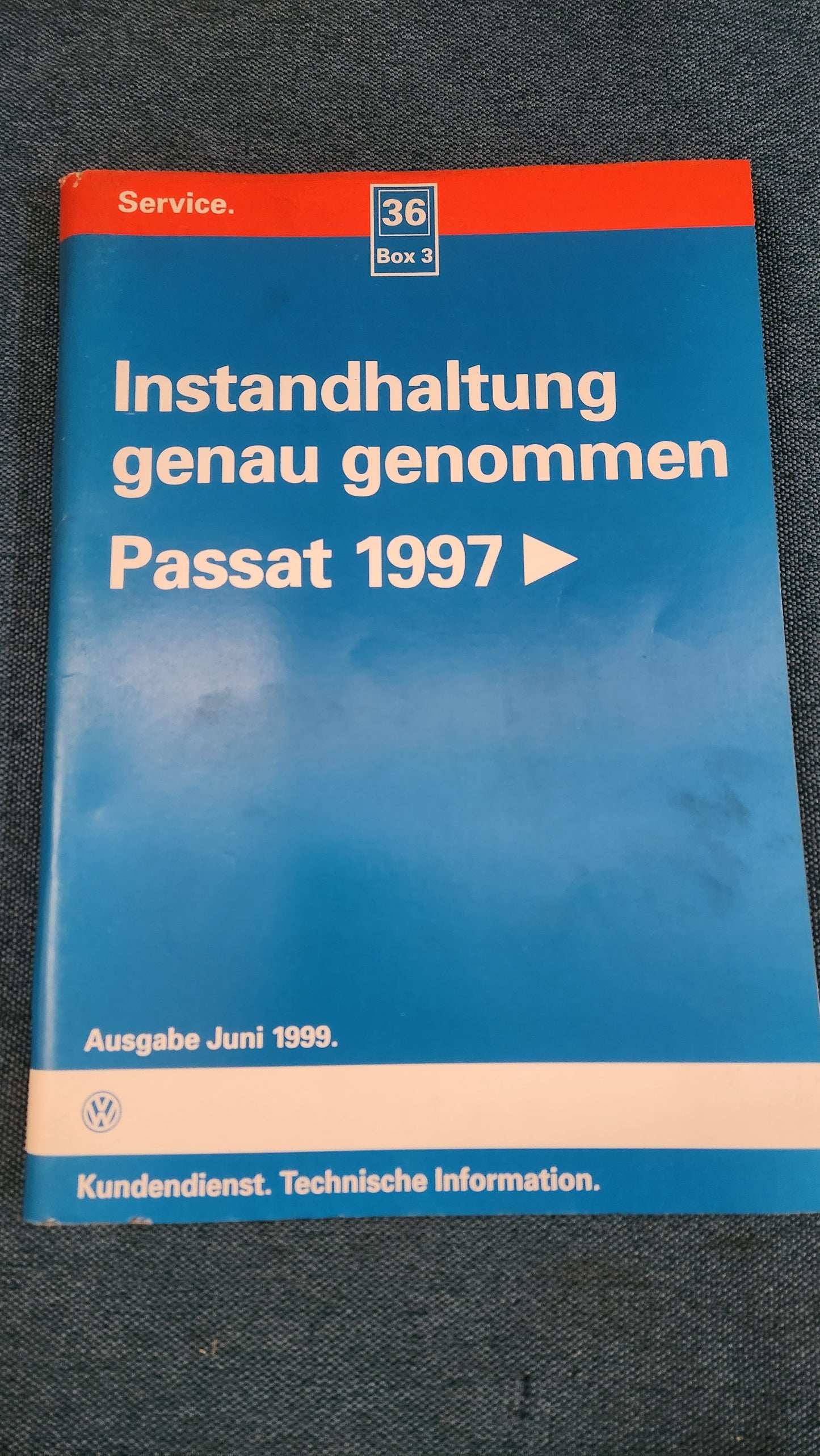 Passat 3B/BG  Instandhaltung genau genommem Reparaturleitfaden Werkstattbuch