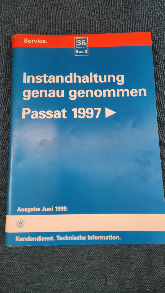 Passat 3B/BG Maintenance - Strictly speaking, Repair Manual, Workshop Manual
