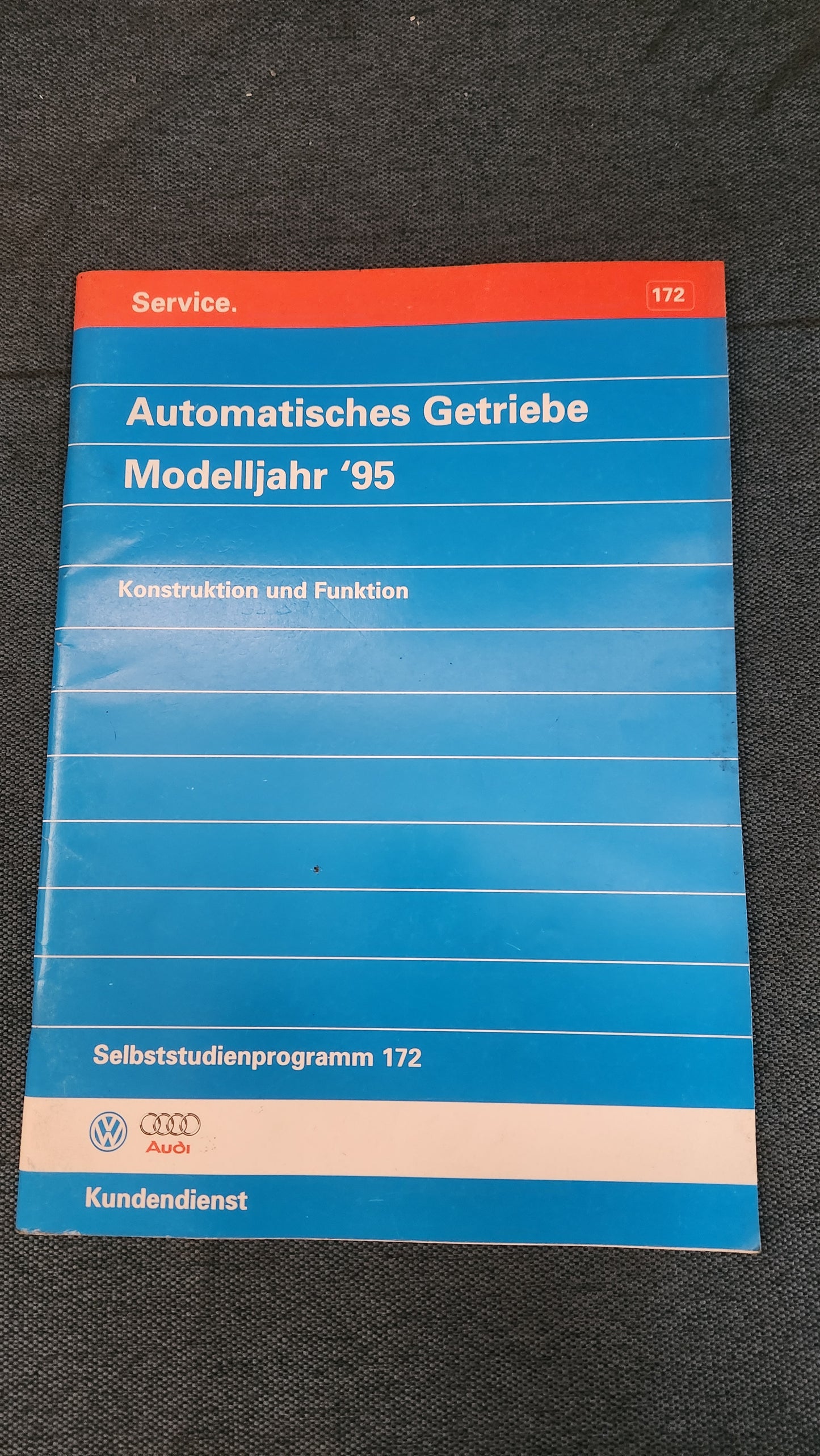 Automatic Transmission Model Year 95 Self-Study Program No. 172 Repair Manual Workshop Manual