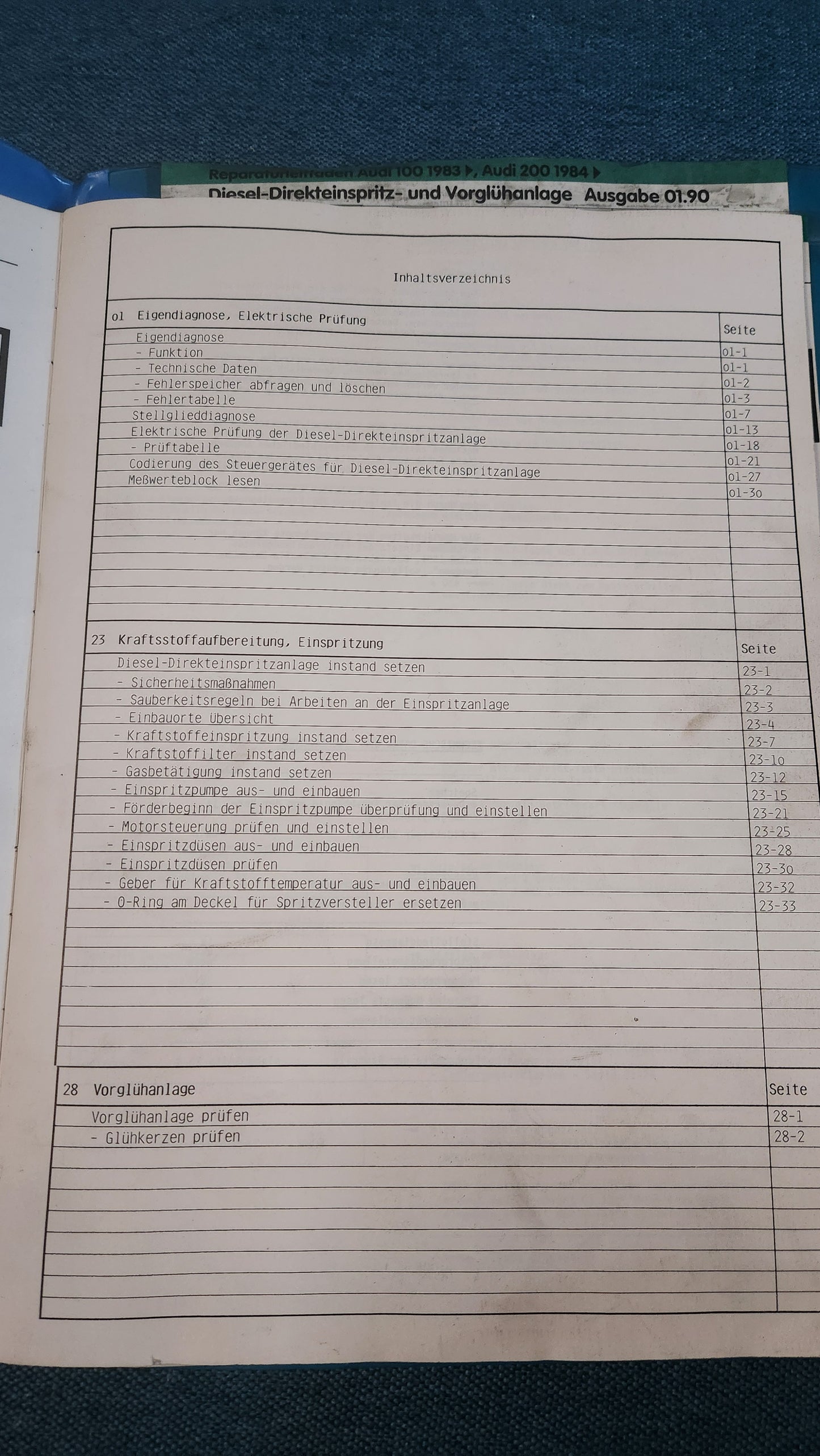 Audi 100/200 C3 1T Motor Reparaturleitfaden Werkstattbuch