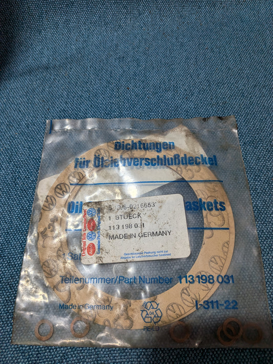 Gasket set for oil screen cover Beetle/T2/T3 Bus/Kübelwagen 113198031 NOS A8