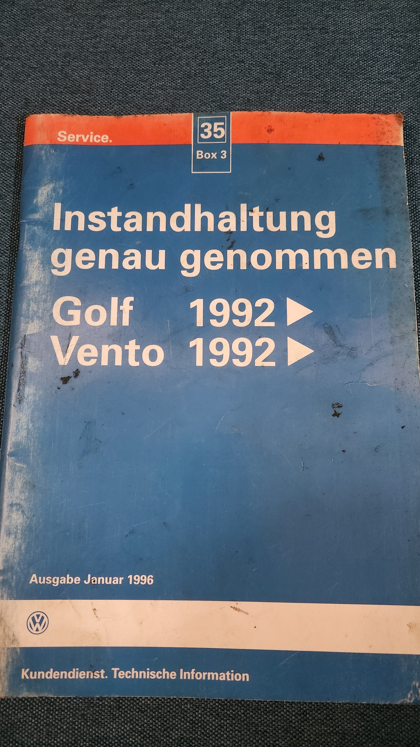 Golf 3/Vento Instandhaltung genau genommen Nr.35 Reparaturleitfaden Werkstattbuch