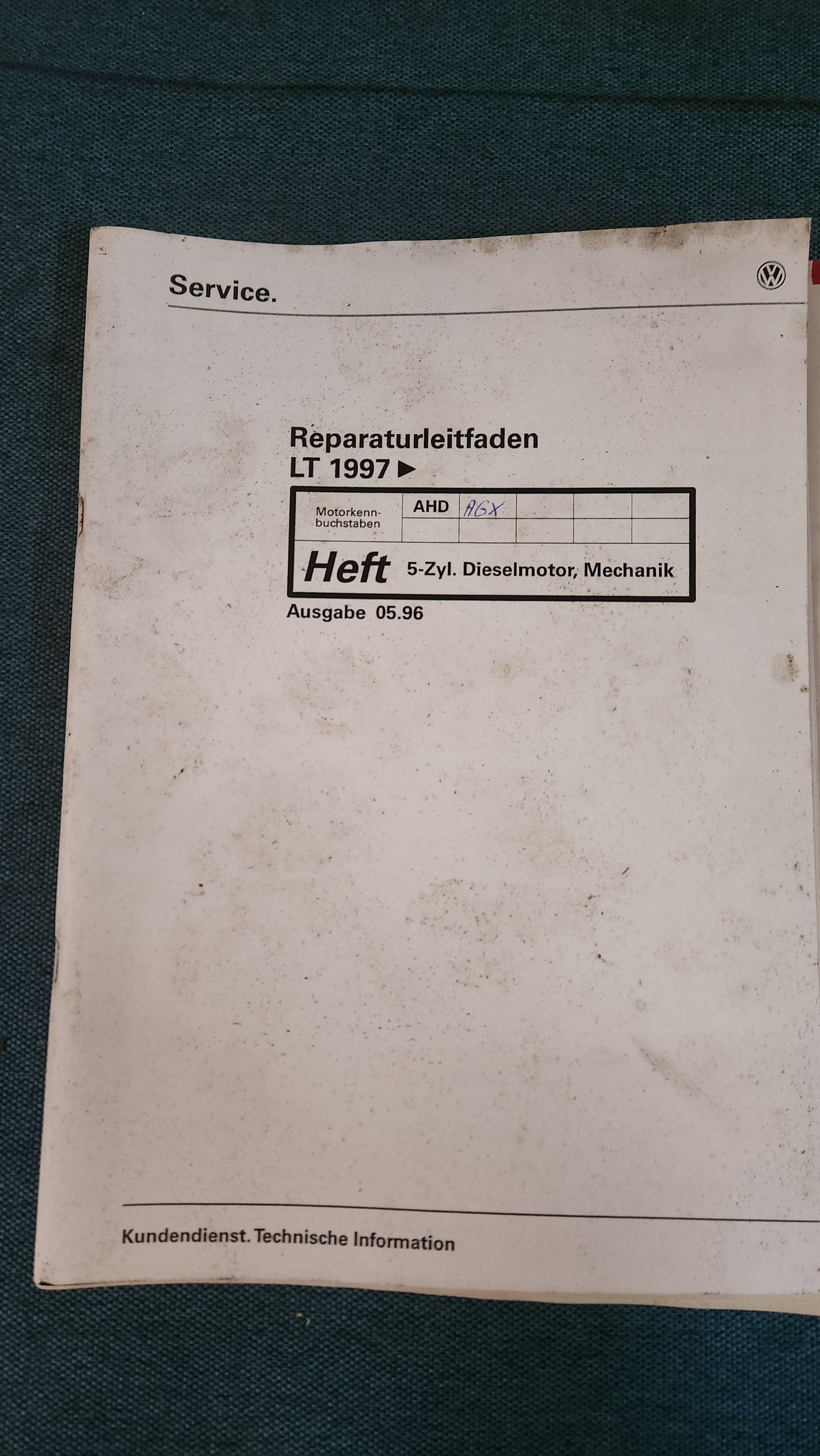 LT 2D AHD AGX Reparaturleitfaden Werkstattbuch