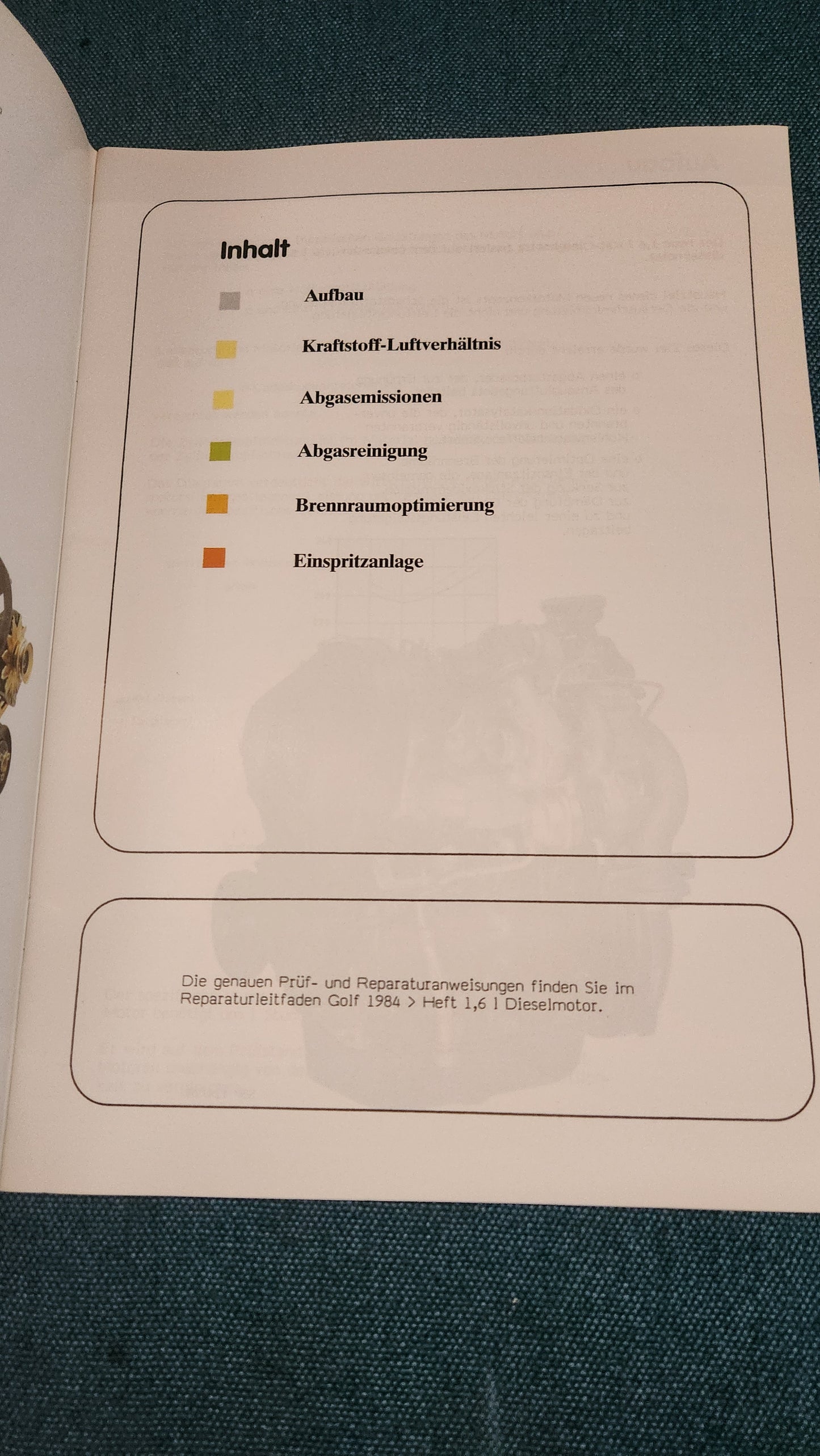 Kat.-Dieselmotor  Selbststudienpogramm Nr.124 Werkstattbuch Reparaturleitfaden