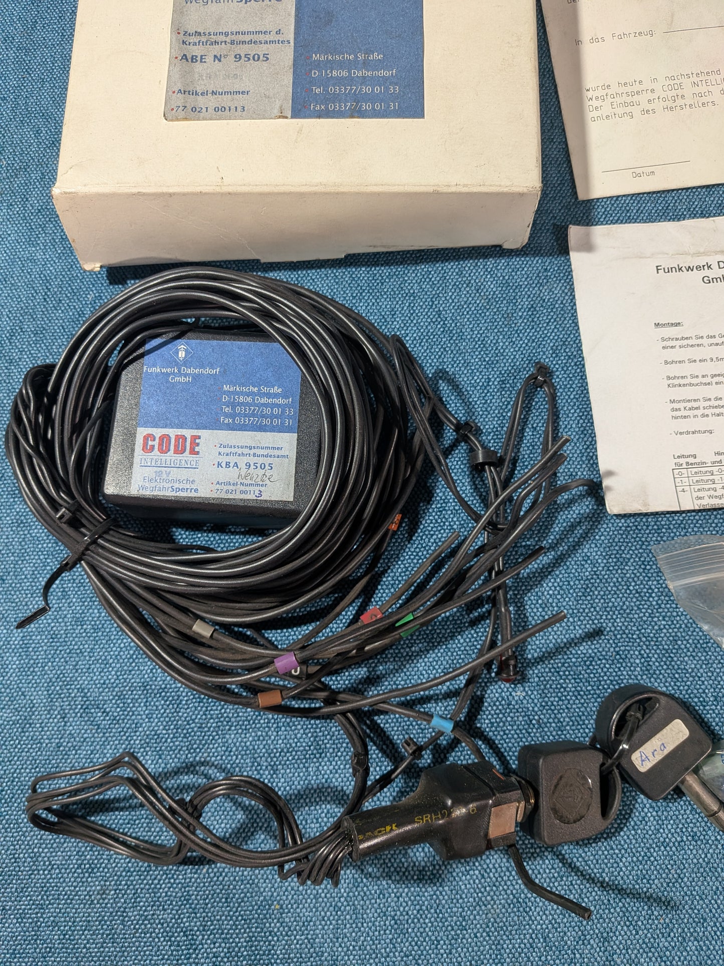 CODE intelligente Elektronische Wegfahrsperre Funkwerk Dabendorf 770210013 NOS/Neu F4