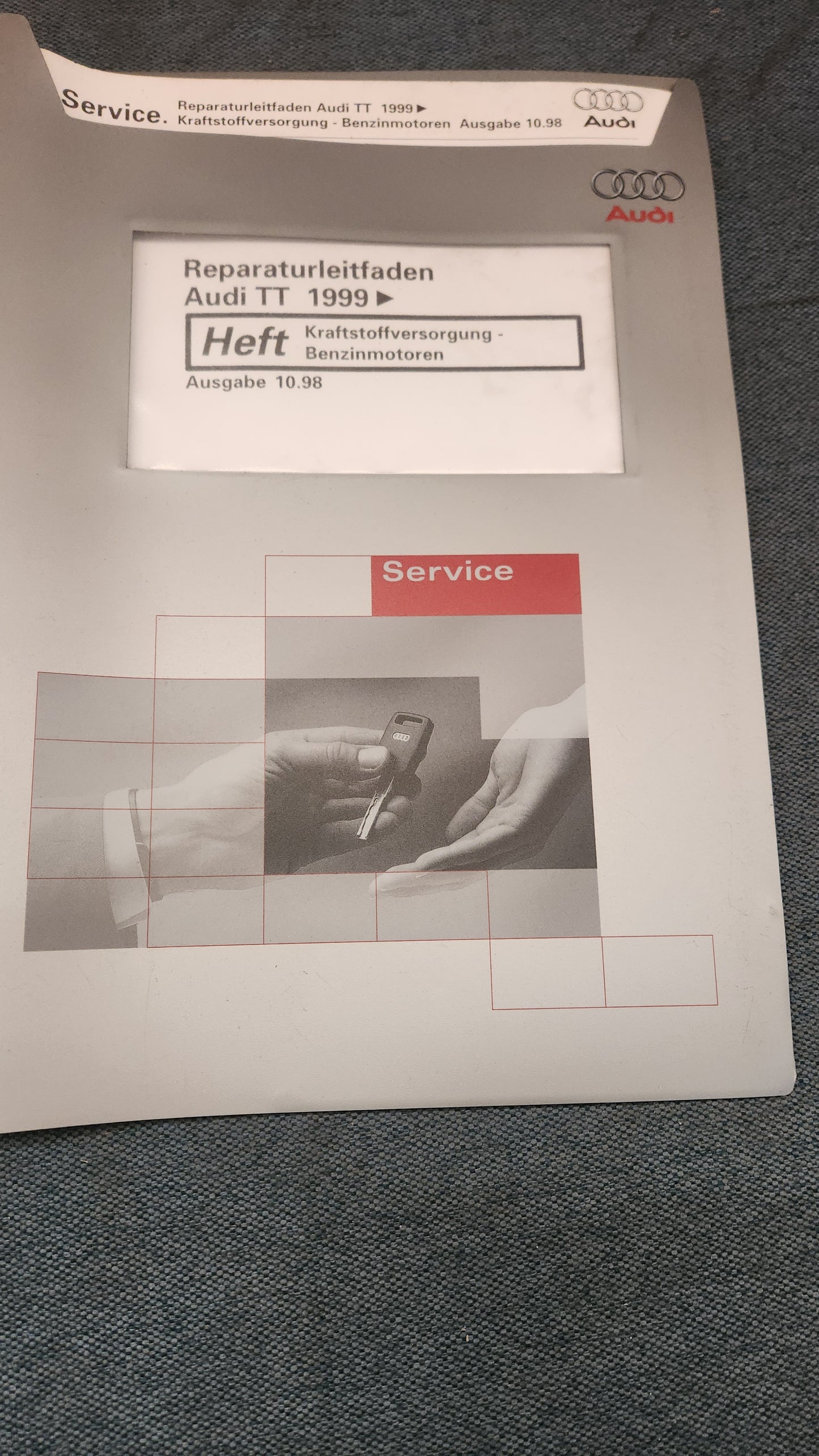 Audi TT 8N Krafststoffversorgung Benzinmotoren Werkstattbuch Reparaturleitfaden