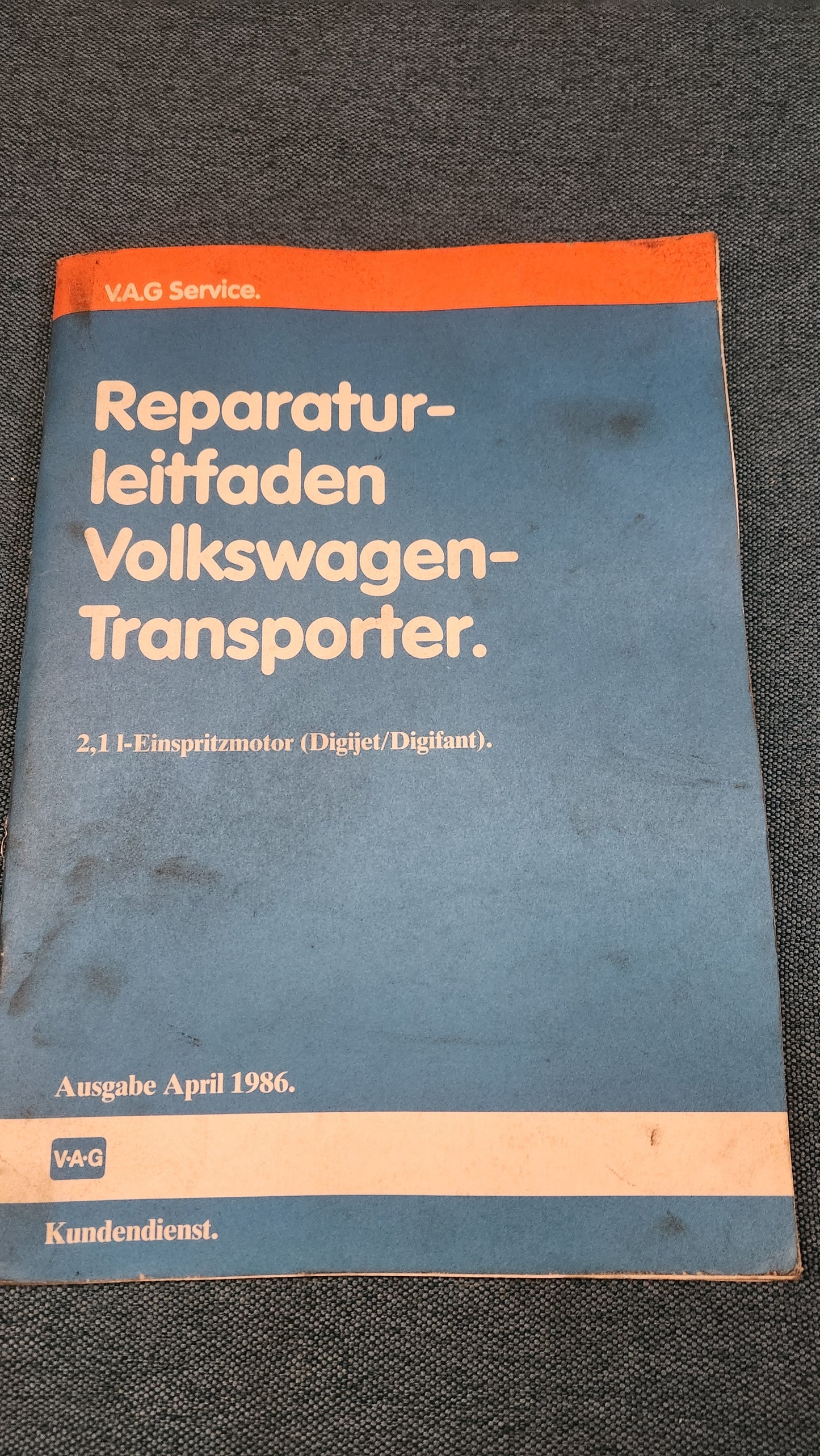 T3 2,1L Einspritzmotor (Digijet/Digifant) Reparaturleitfaden Werkstattbuch