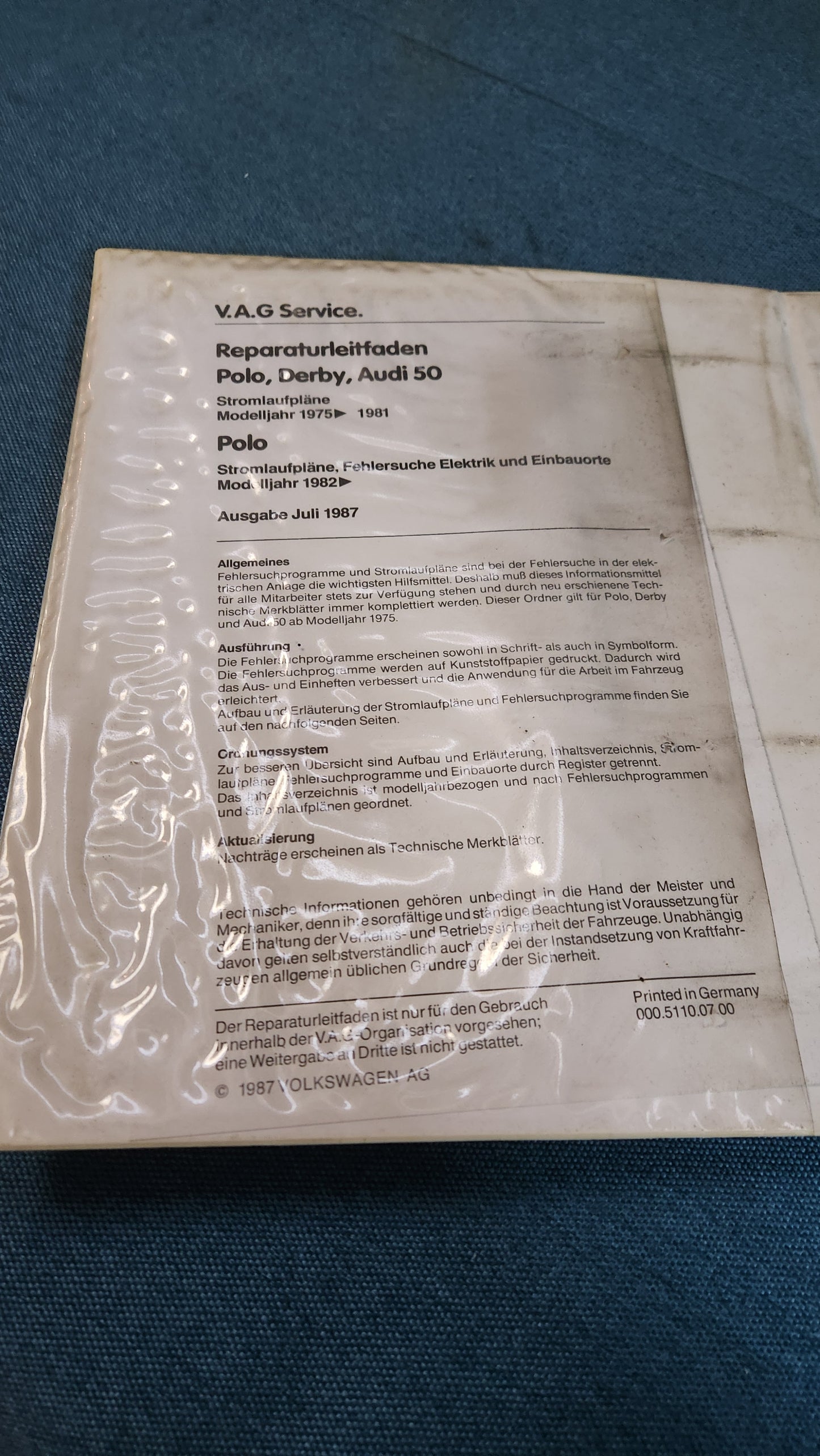 Audi 50/Derby Stromlaufpläne Reparaturleitfaden Werkstattbuch