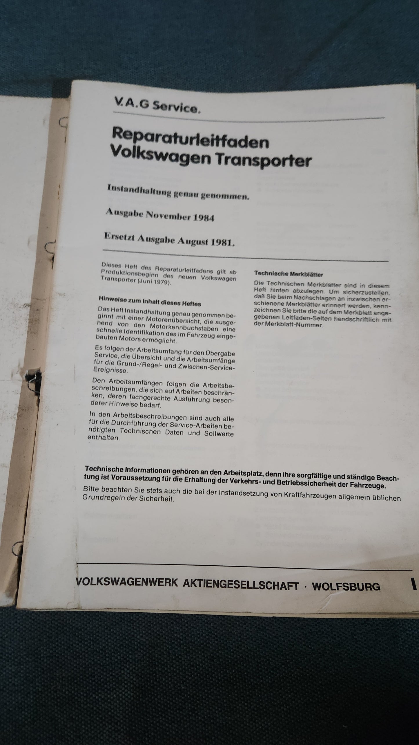 Transporter T3 Bus Instandhaltung genau genommen Reparaturleitfaden Werkstattbuch