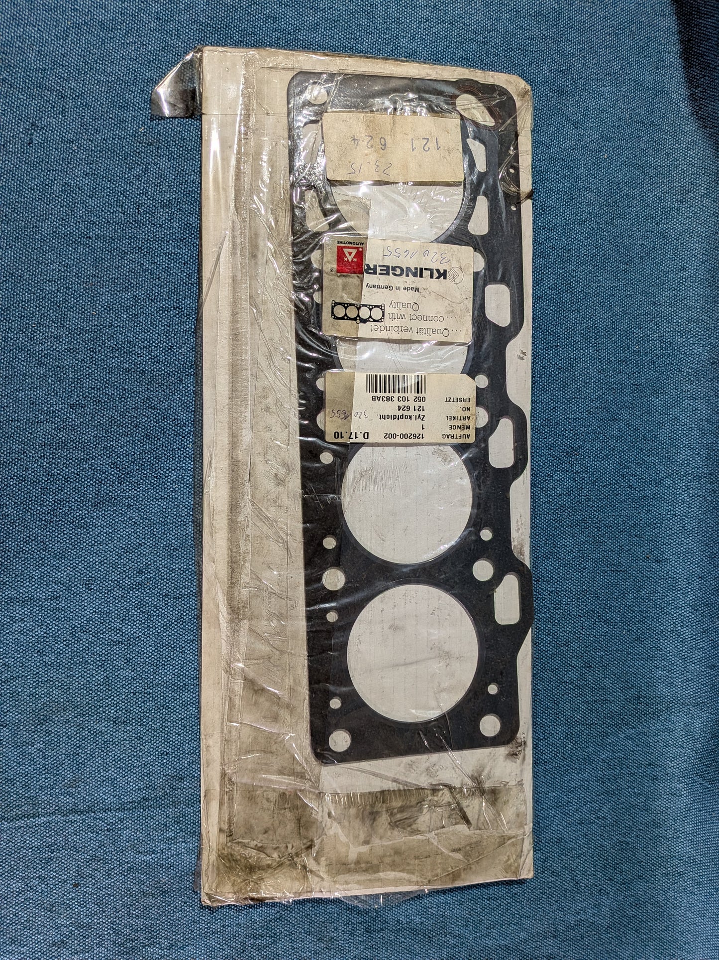 Cylinder Head Gasket Klinger Golf/Jetta/1/Polo1/Audi 50 1.1L 052103383AB NOS/New F10