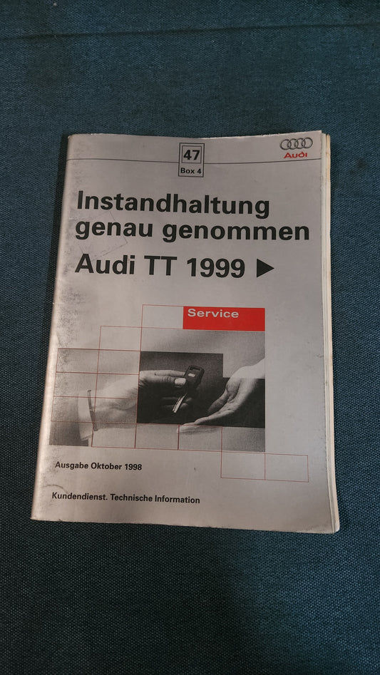 Audi TT 8N Instandhaltung genau genommen Reparaturleitfaden Werkstattbuch