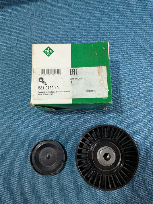Spannrolle Keilrippenriemen INA 531072910 Caddy2/Corrado/Golf/3/4/Vento/New Beetle/Passat/B3/B4/Polo/6N/9N/Sharan/T4 Bus/Audi 80/B4/A6/C4/Cabriolet 028145278E NOS/Neu B24
