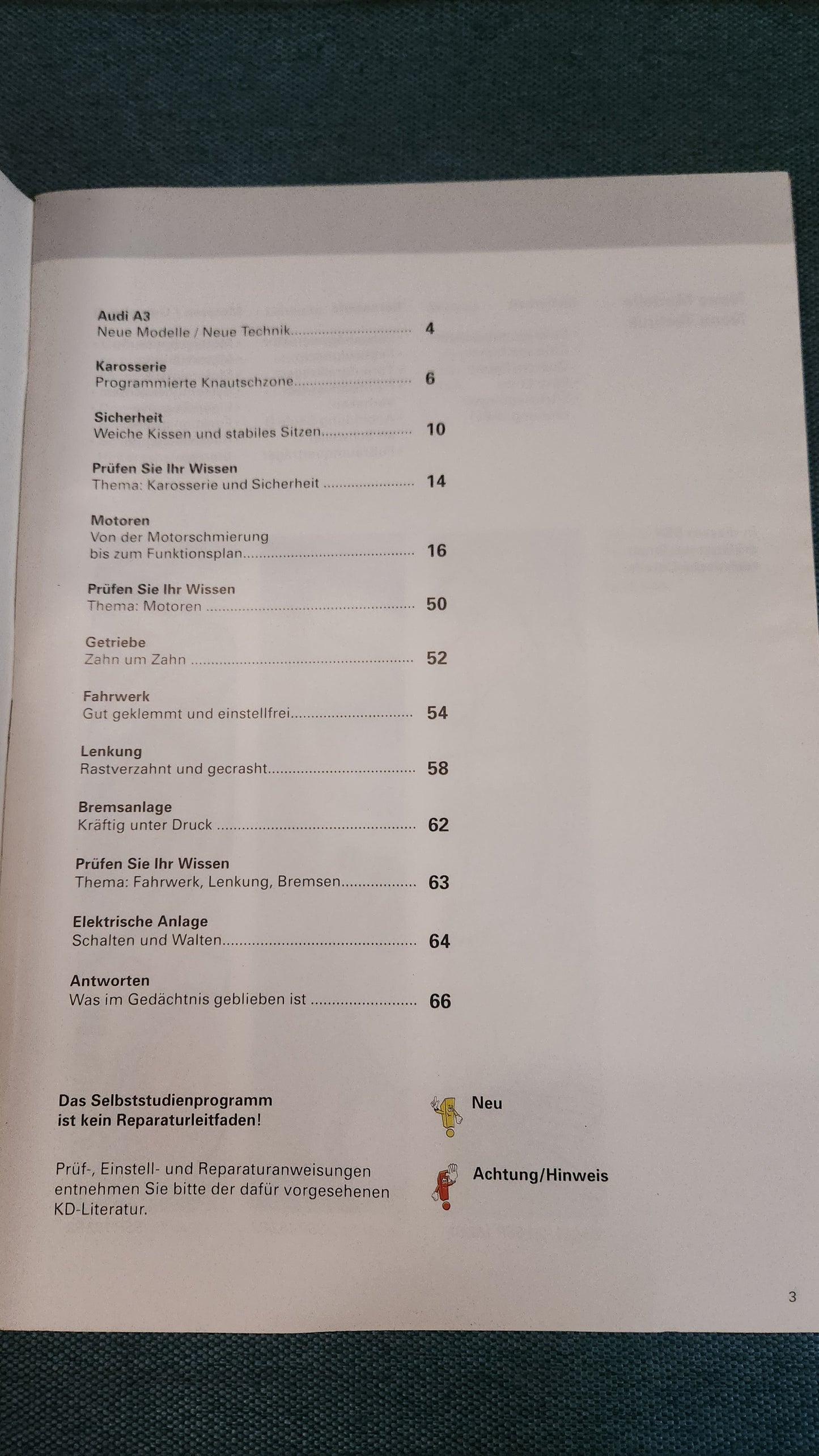 Der A3 8L - Die Technik Selbststudienprogramm Reparaturleitfaden Werkstattbuch