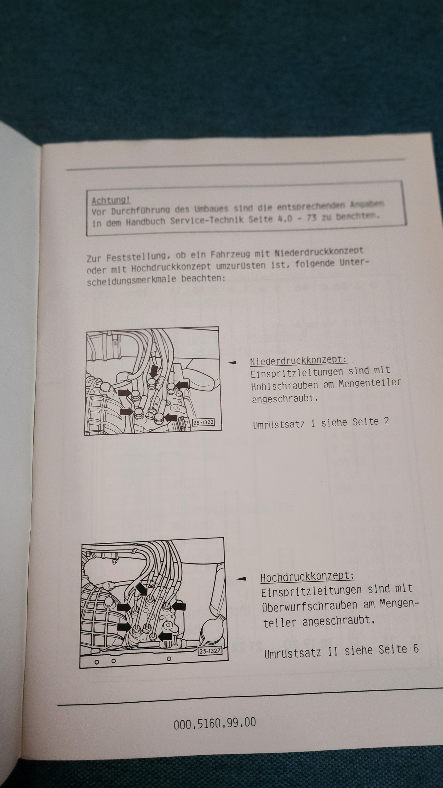 Conversion instructions for 5-cylinder injection engines MC repair manual workshop manual