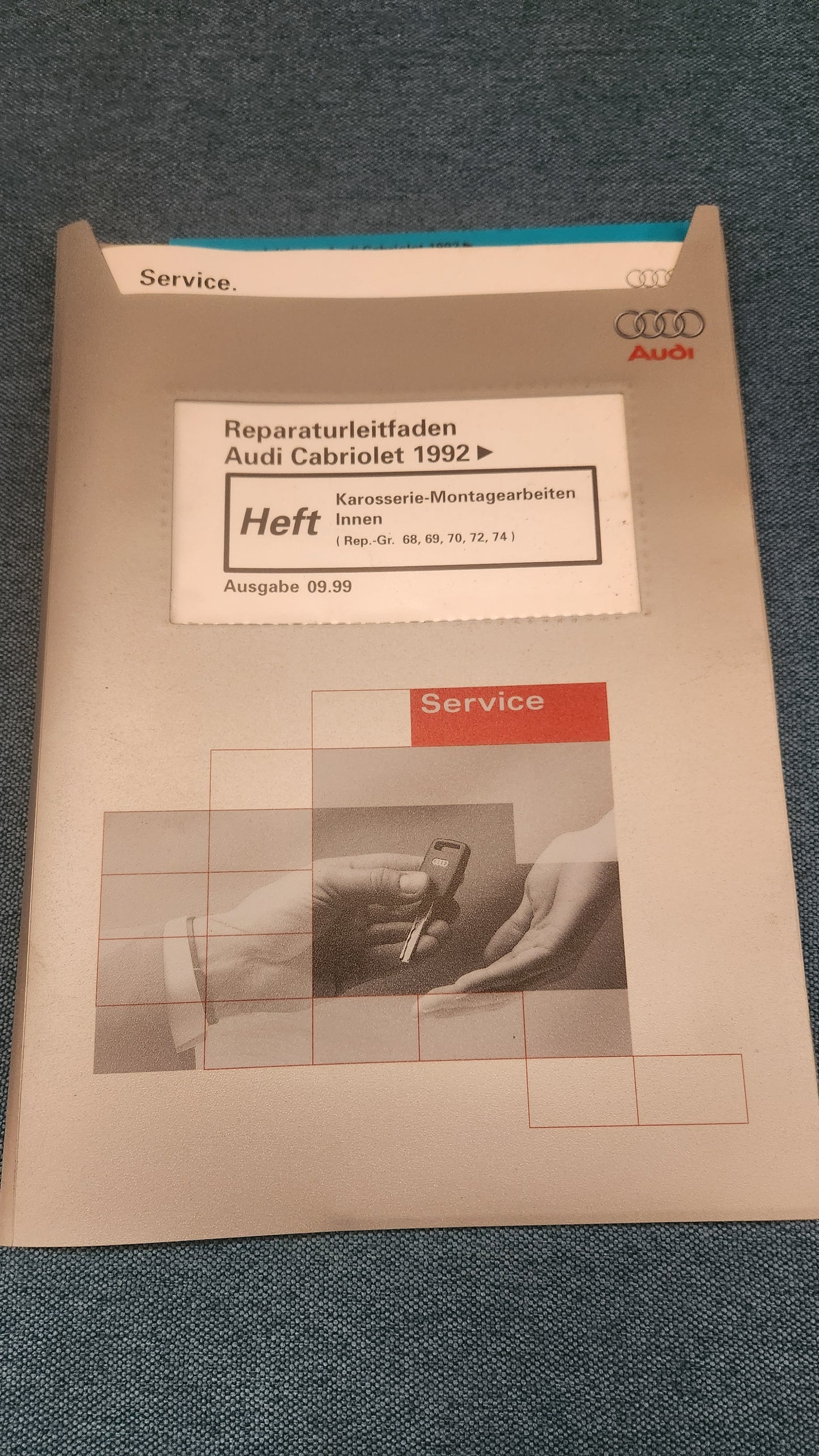 Audi 80/90 Cabriolet B4 Typ 89 Karosserie Montagearbeiten 1992 Reparaturleitfaden Werkstattbuch