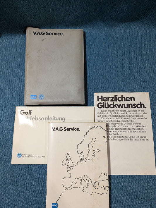 Golf 2 Owner's Manual Operating Instructions Service Booklet Car Wallet